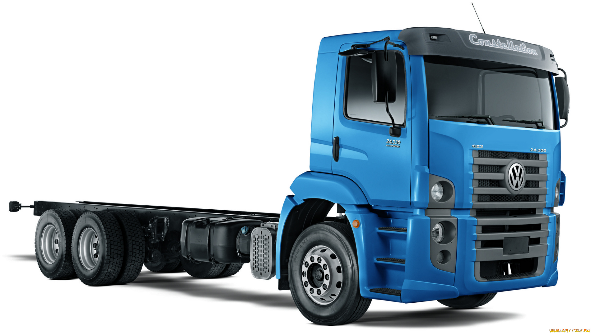 автомобили, volvo, trucks, volkswagen, constellation, 24-330, 6x4, 2013г, синий