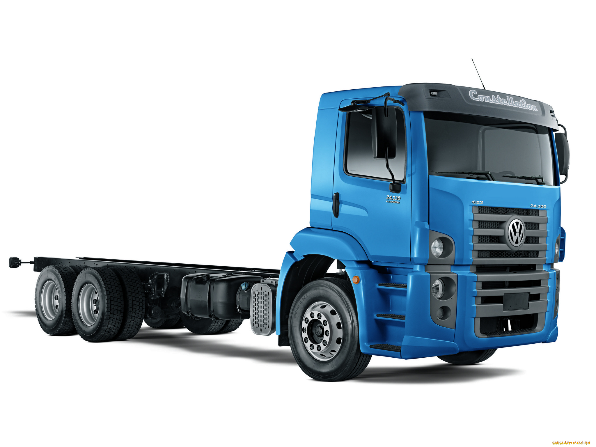 автомобили, volvo, trucks, volkswagen, constellation, 24-330, 6x4, 2013г, синий