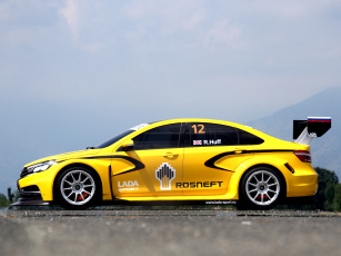 Картинка автомобили ваз желтый 2014г concept wtcc vesta lada