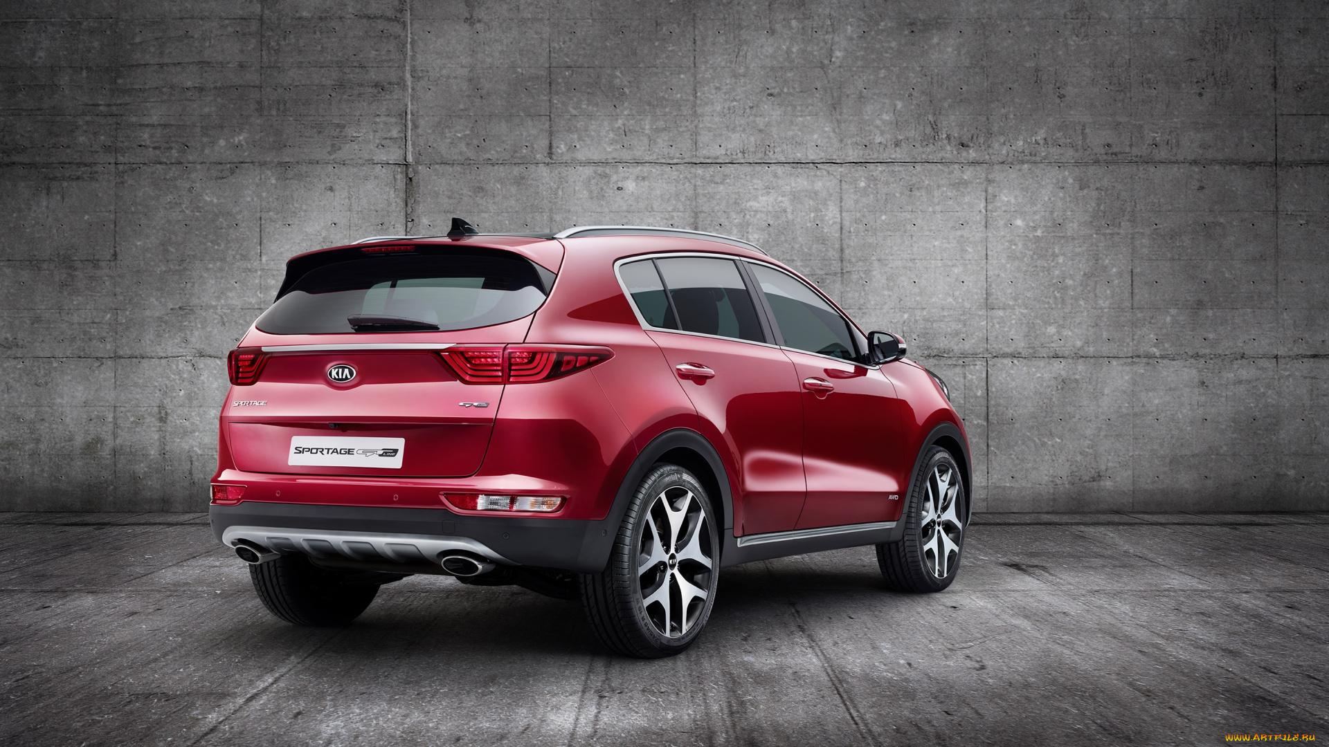 автомобили, kia, красный, 2015г, gt, line, sportage