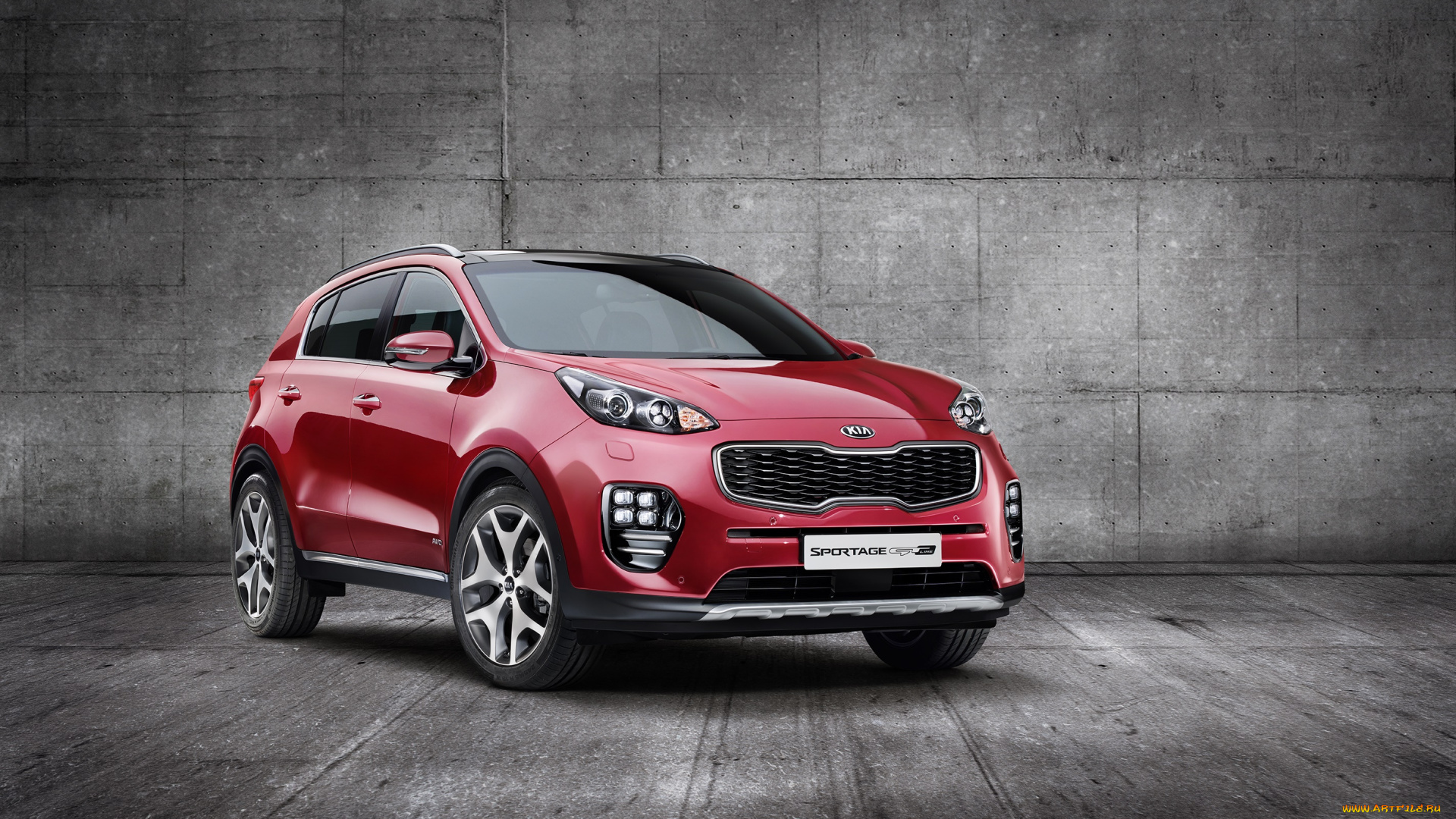 автомобили, kia, красный, 2015г, gt, line, sportage