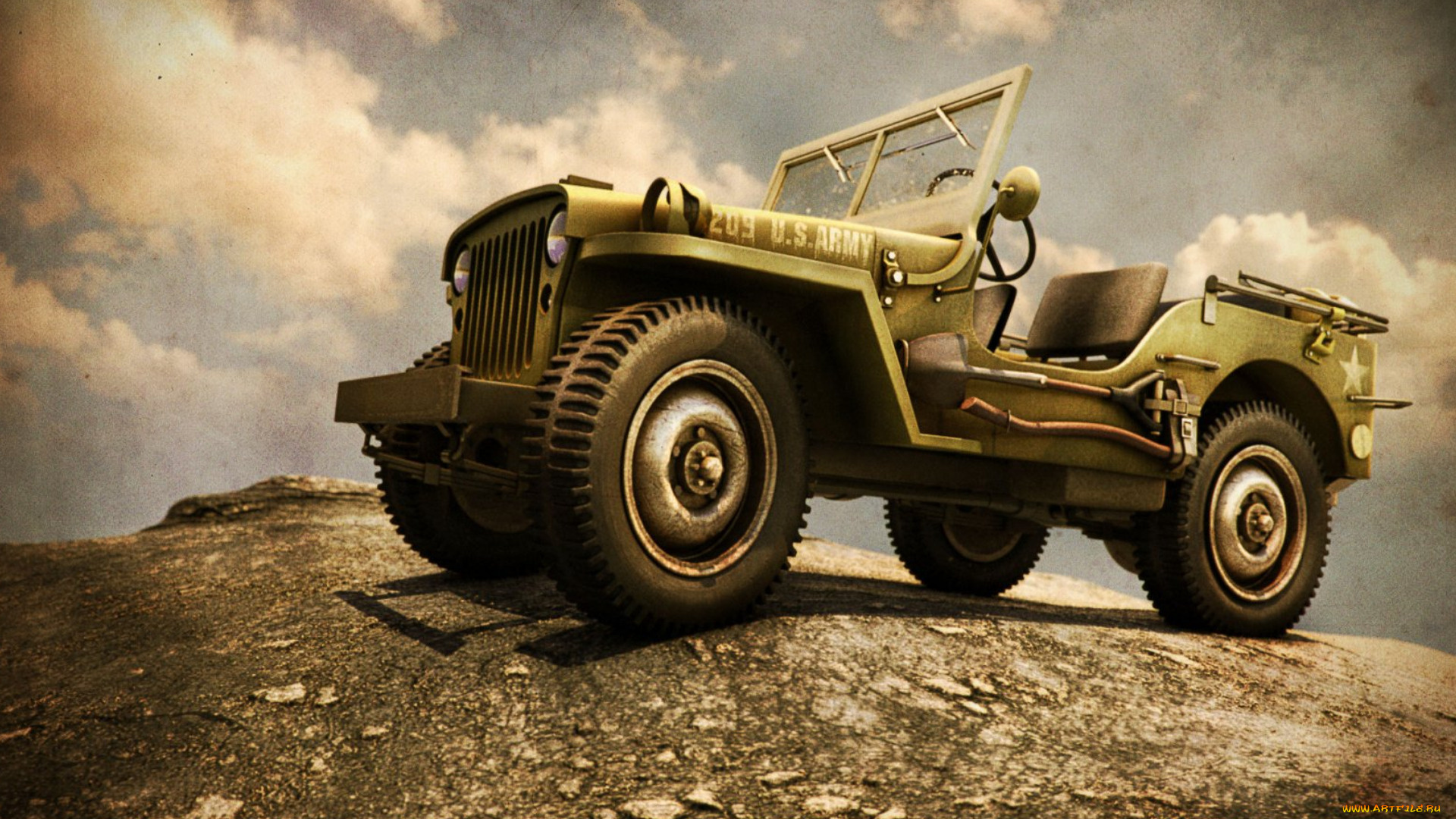 jeep, willys, 1942, техника, военная, джип, виллис, сша, 2-я, мировая