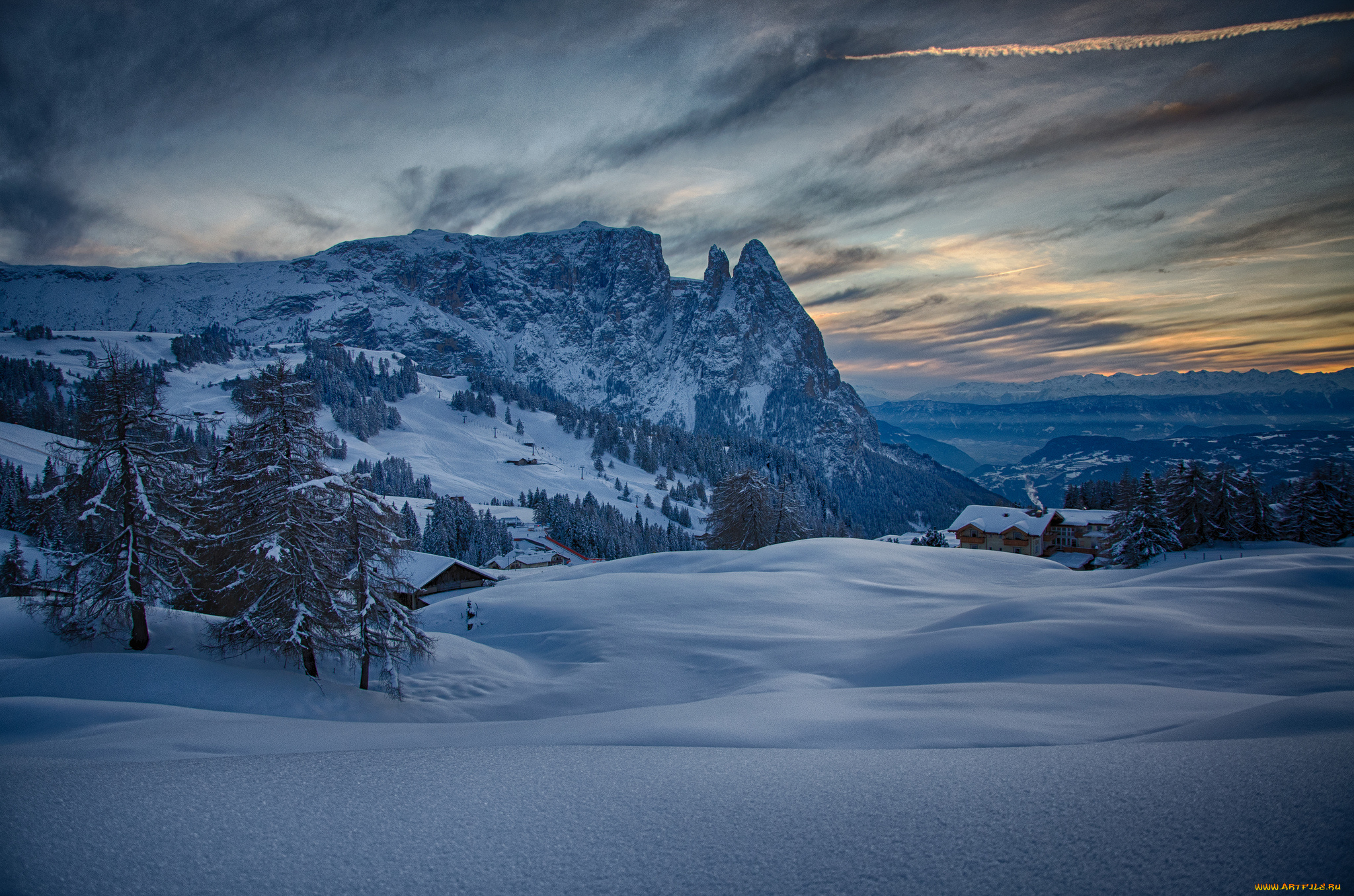 seiser, alm, trentino, alto, adige, italy, природа, зима, trentino-alto, италия, снег, горы, пейзаж