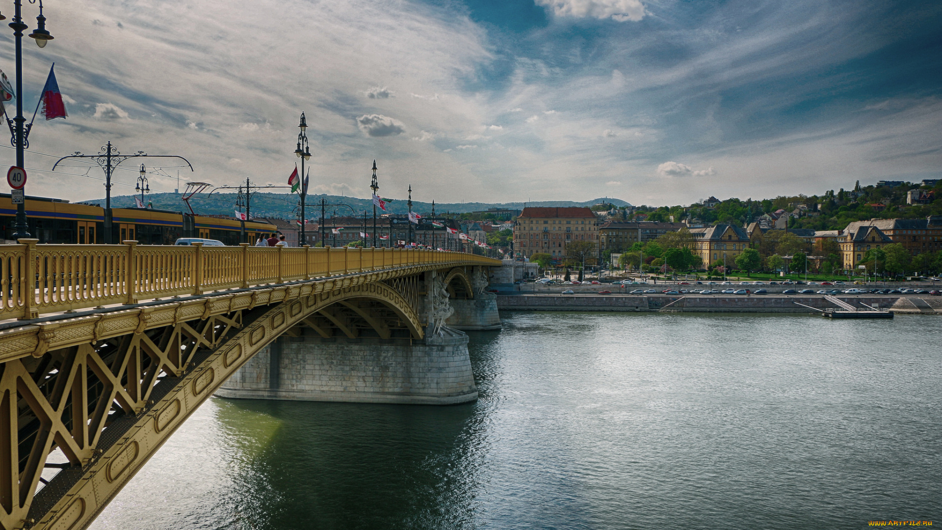 margaret, bridge, города, -, мосты, река, мост