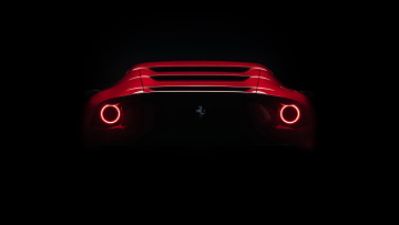Картинка 2020+ferrari+omologata автомобили ferrari 2020 omologata красный эксклюзив вид сзади