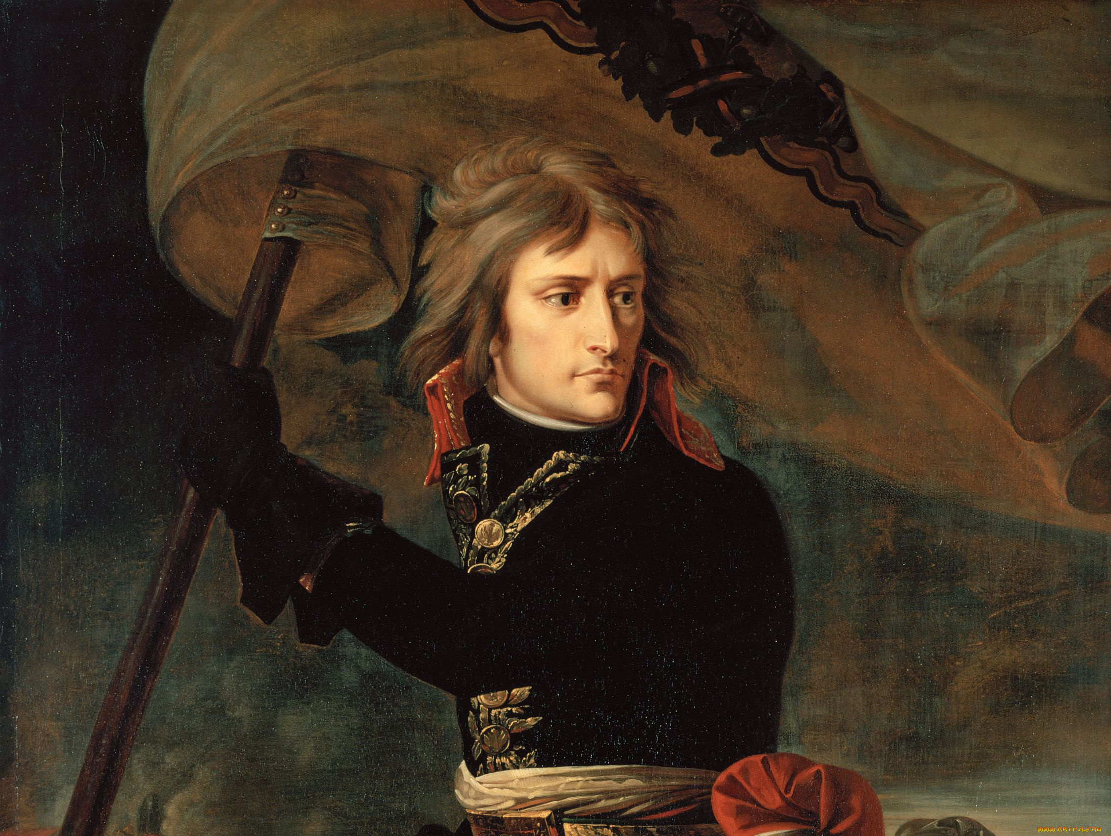 antoine, jean, gros, napoleon, bonaparte, on, the, bridge, at, arcole, рисованные, наполеон