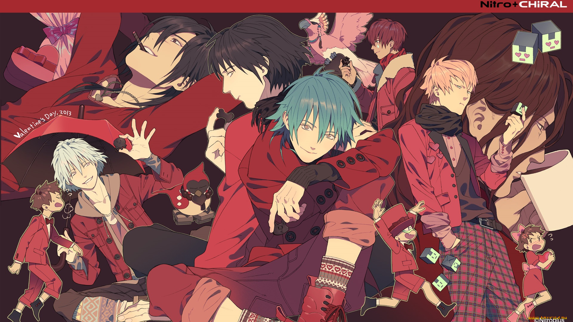 аниме, dramatical, murder, нойз, аоба, персонажи, клер, парни, коуджаку