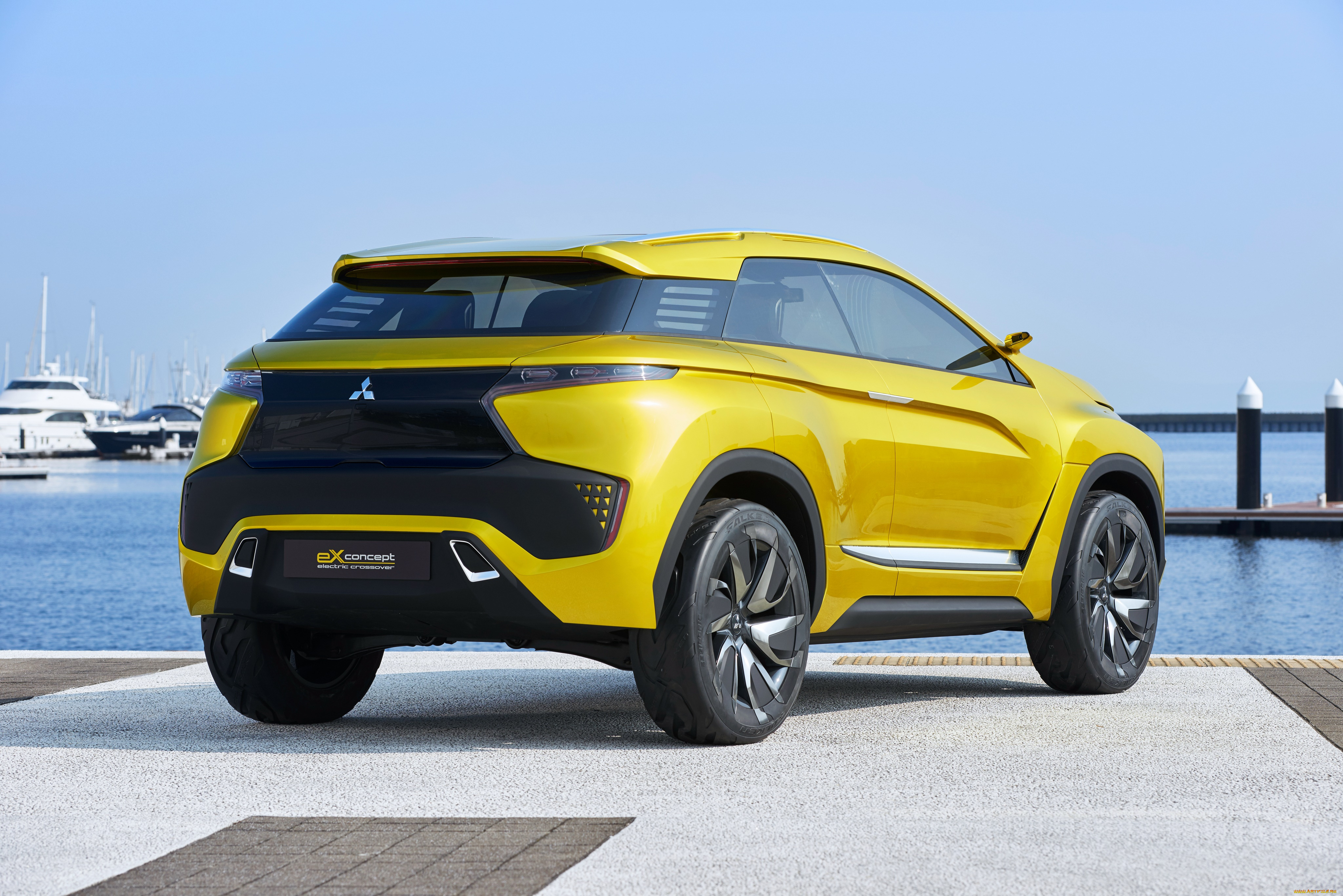 автомобили, mitsubishi, желтый, 2015г, concept, ex