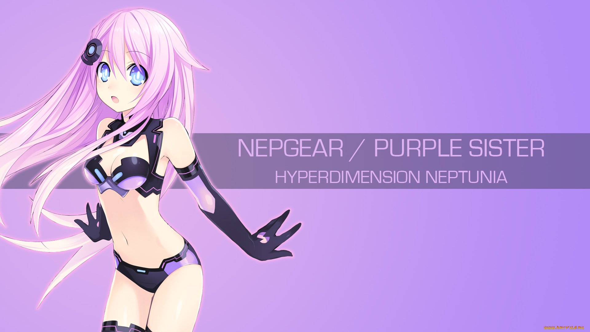 аниме, hyperdimension, neptunia, фон, взгляд, девушка