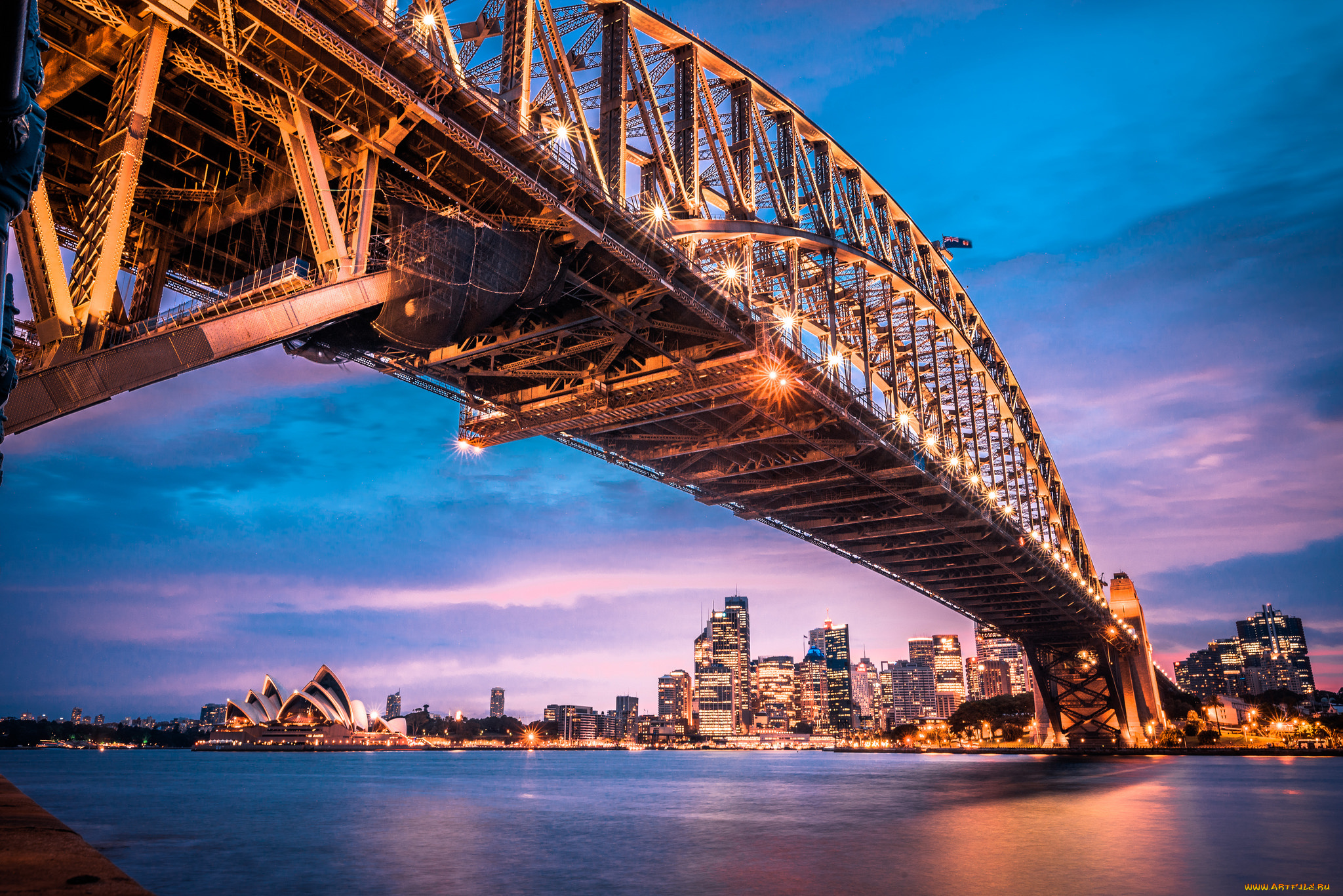 sydney, harbour, bridge, города, сидней, , австралия, гавань, мост