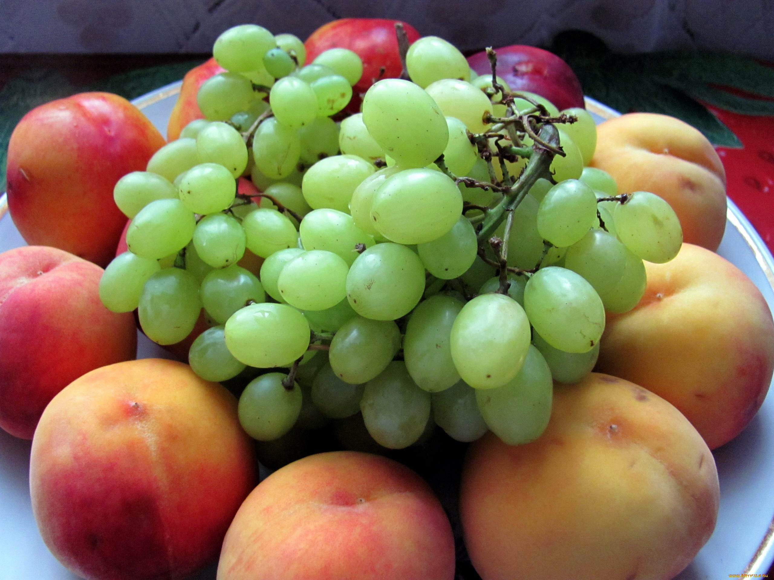 еда, фрукты, , ягоды, виноград, персики