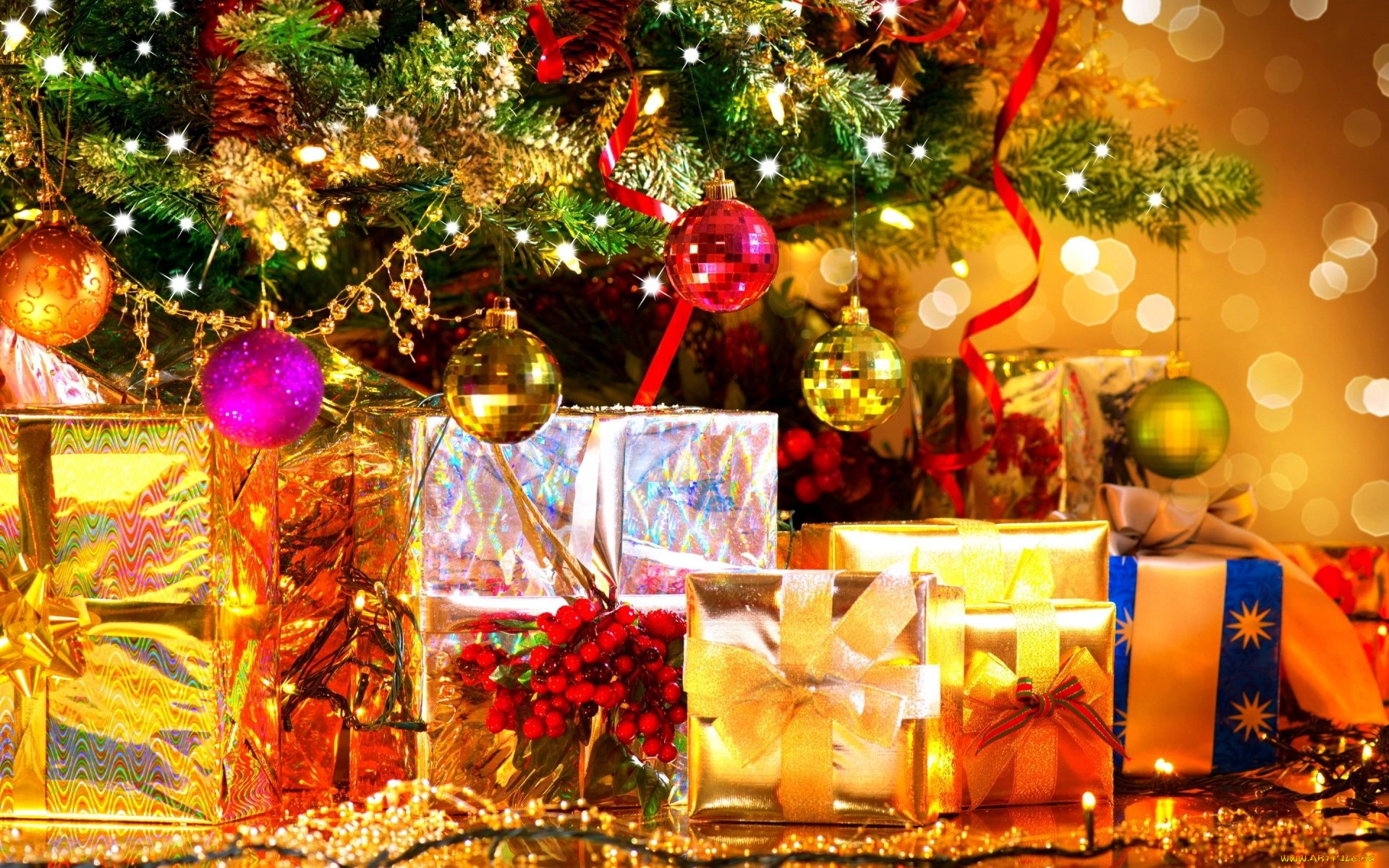 праздничные, -, разное, , новый, год, елка, шарики, подарки