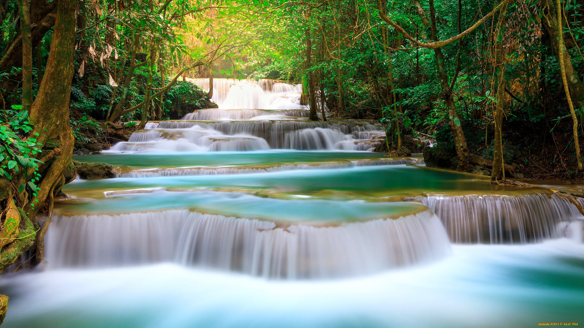 huai, mae, khamin, waterfall, thailand, природа, водопады, huai, mae, khamin, waterfall