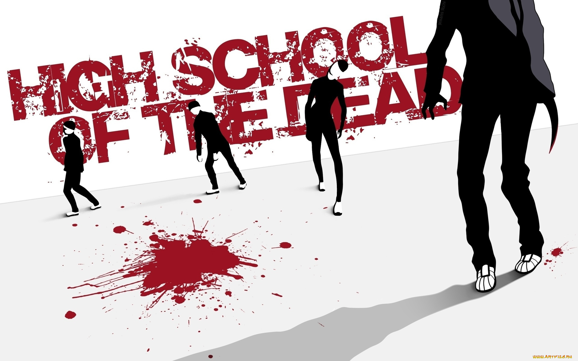 аниме, highschool, of, the, dead, зомби, мертвецы