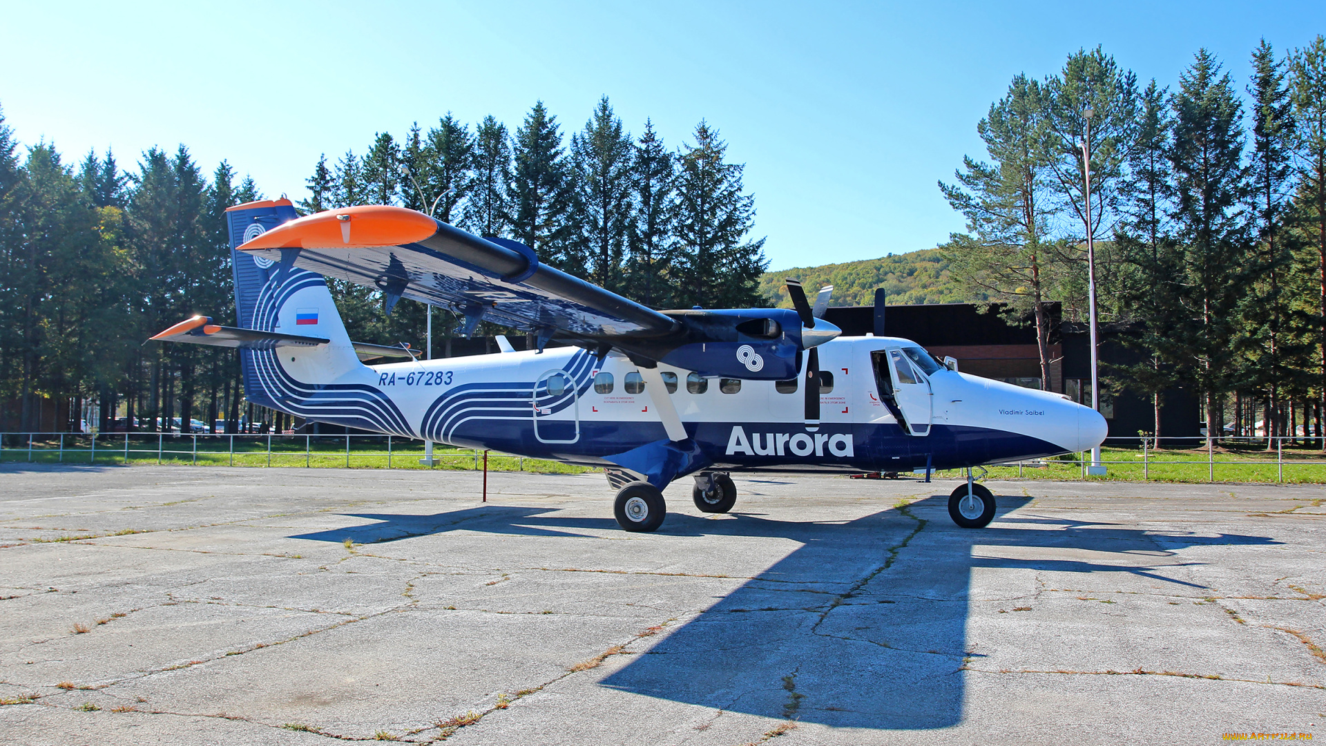 авиация, пассажирские, самолёты, cамолет, viking, dhc6, twin, otter, авиакомпания, aurora, airlines, припаркован, кавалерово, приморский, край