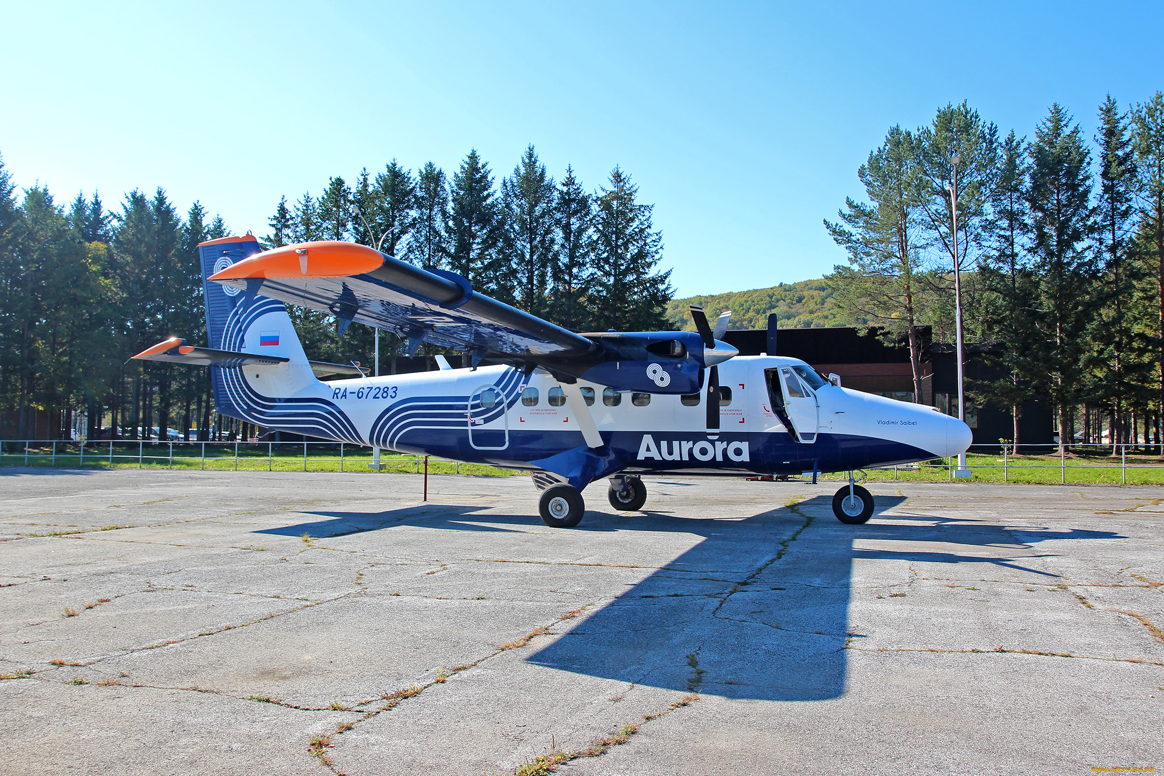 авиация, пассажирские, самолёты, cамолет, viking, dhc6, twin, otter, авиакомпания, aurora, airlines, припаркован, кавалерово, приморский, край