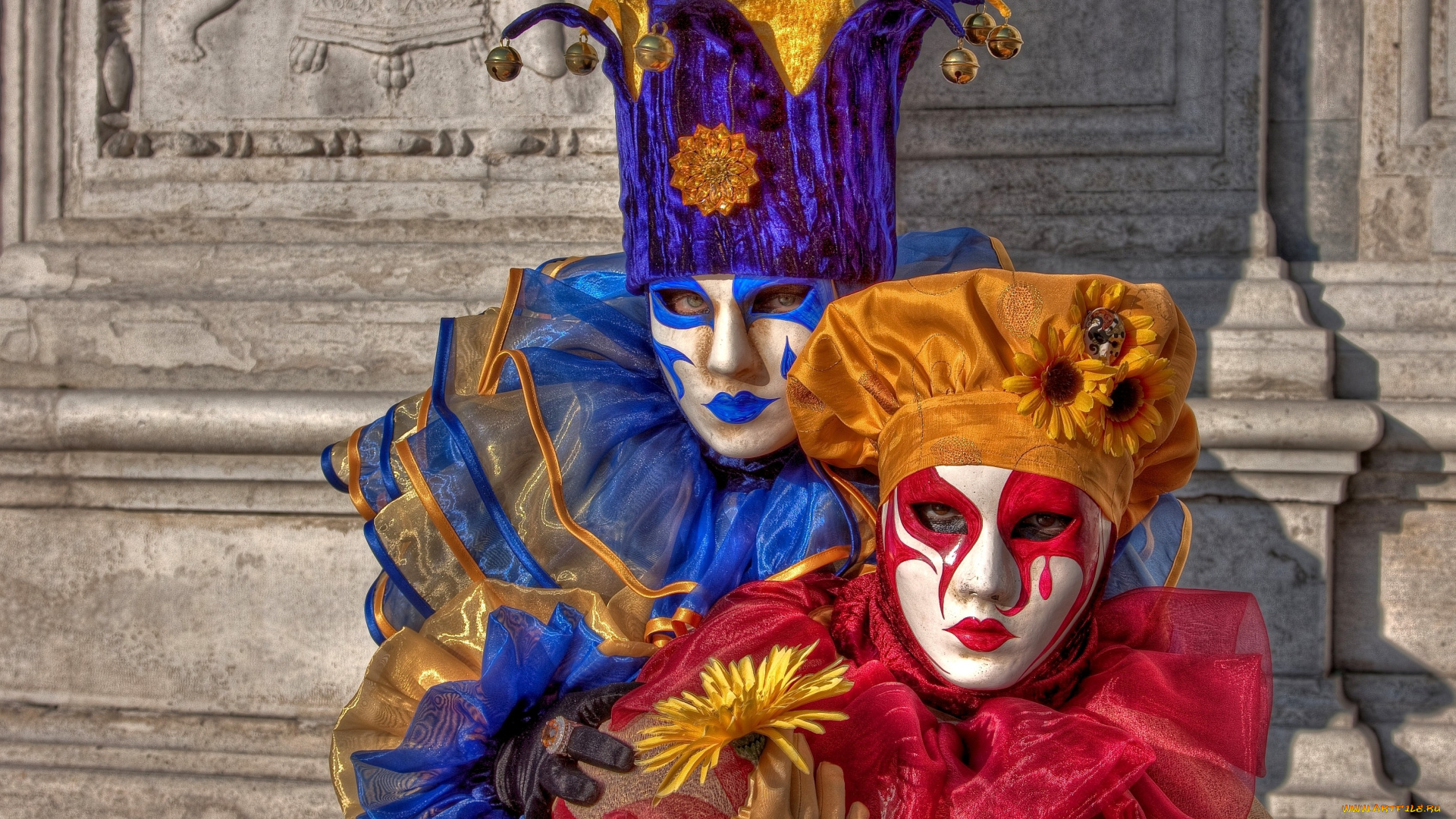 разное, маски, карнавальные, костюмы, пара, карнавал, венеция