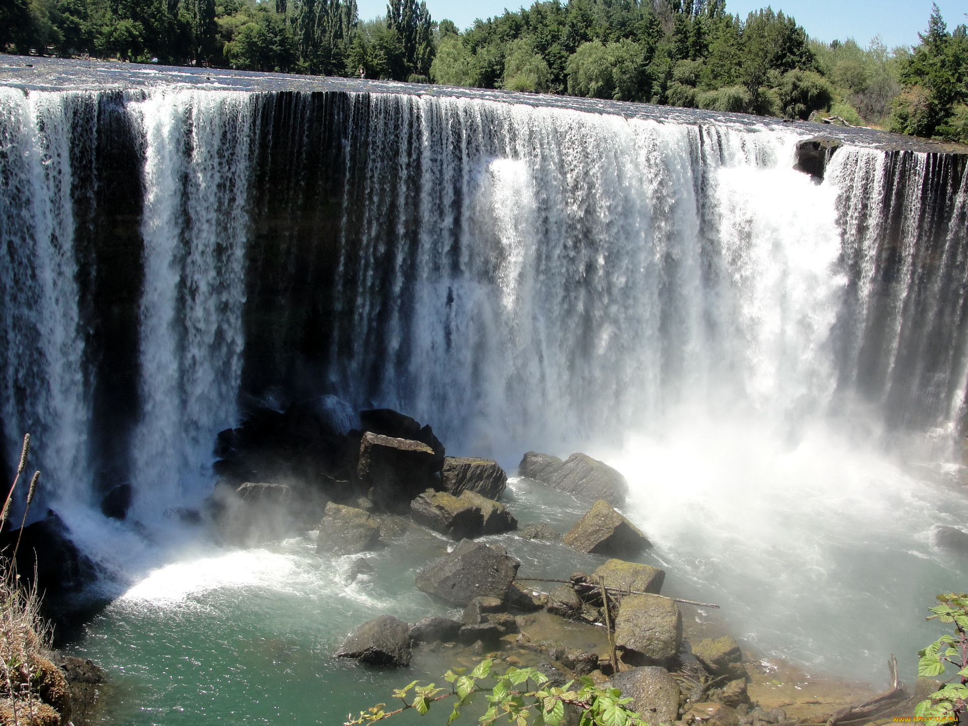 laja, falls, chile, природа, водопады, водопад