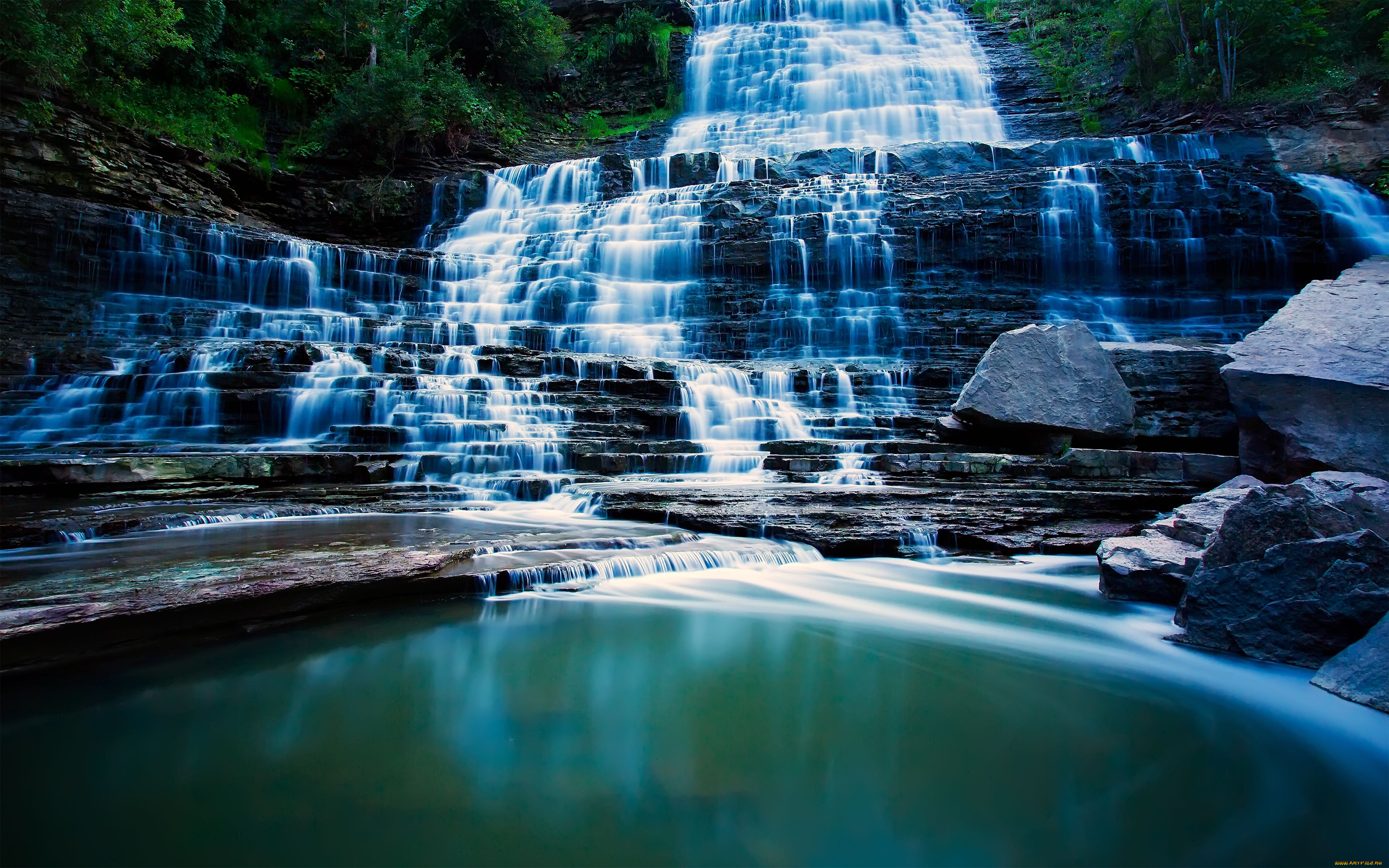 albion, falls, hamilton, ontario, природа, водопады, каскад