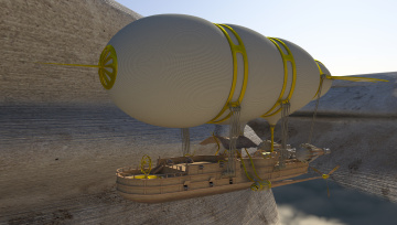 Картинка airship 3д+графика modeling+моделирование