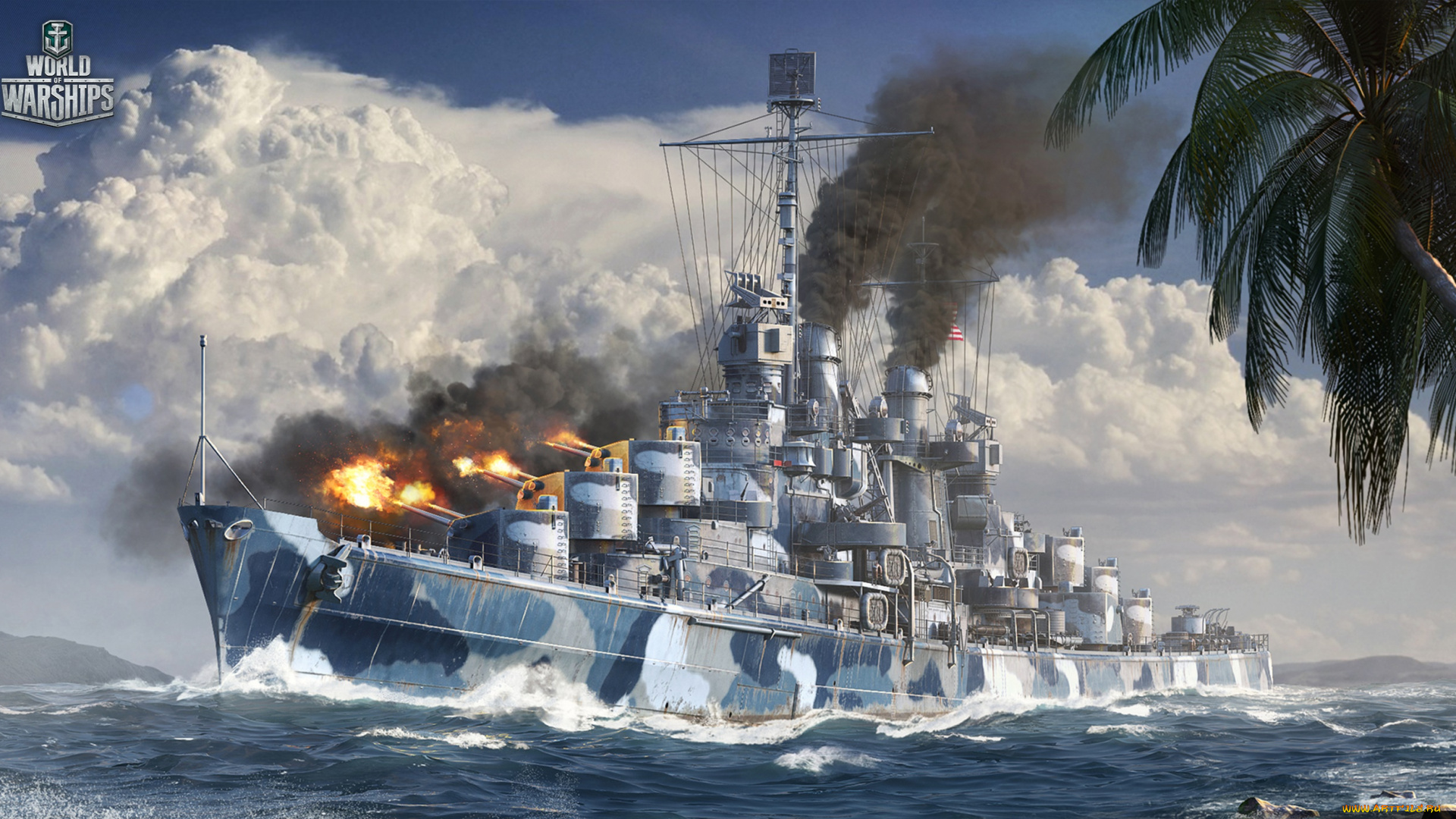 world, of, warships, видео, игры, корабль, море, волны