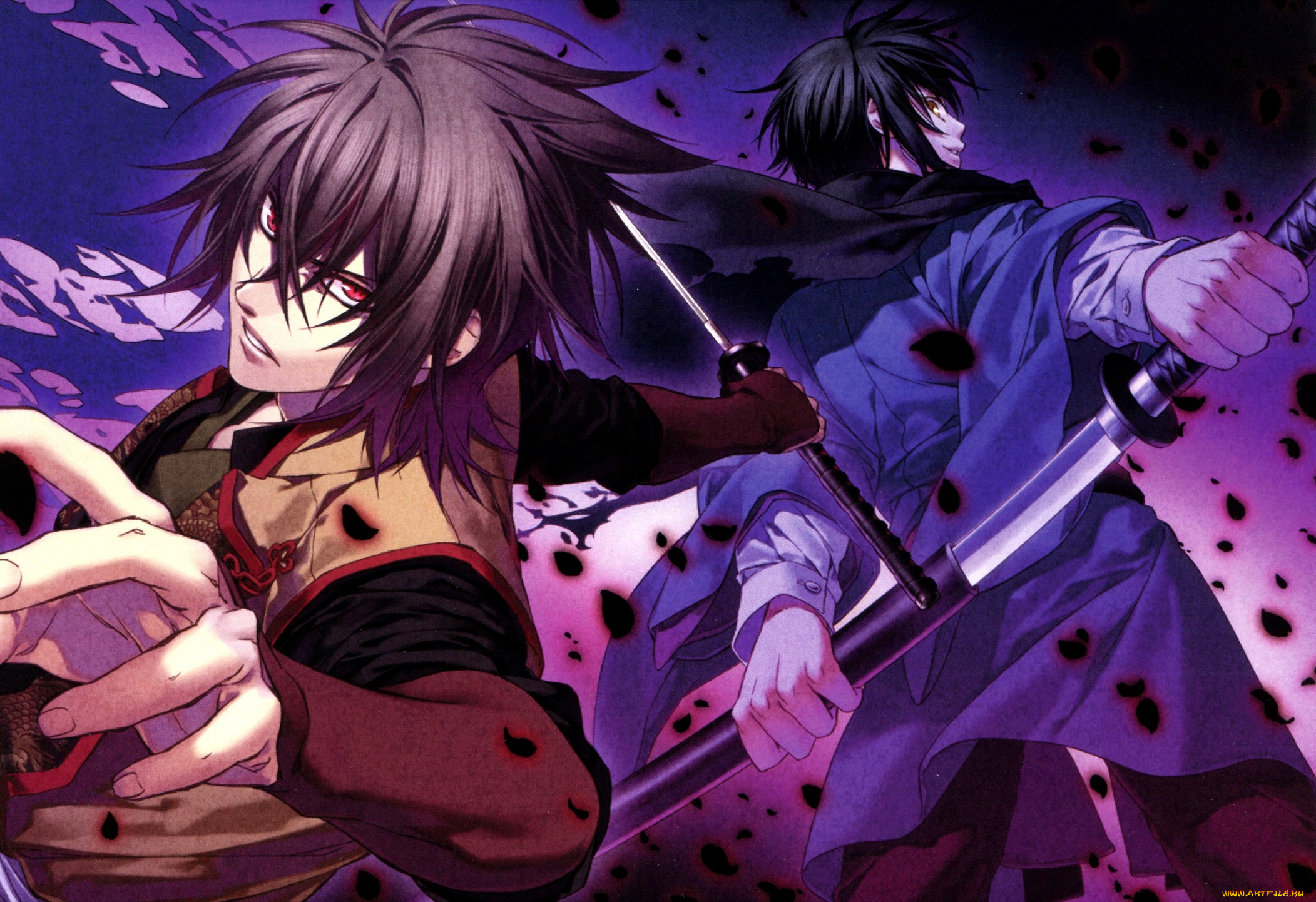 аниме, hakuoki, мечи, парни, hakuouki