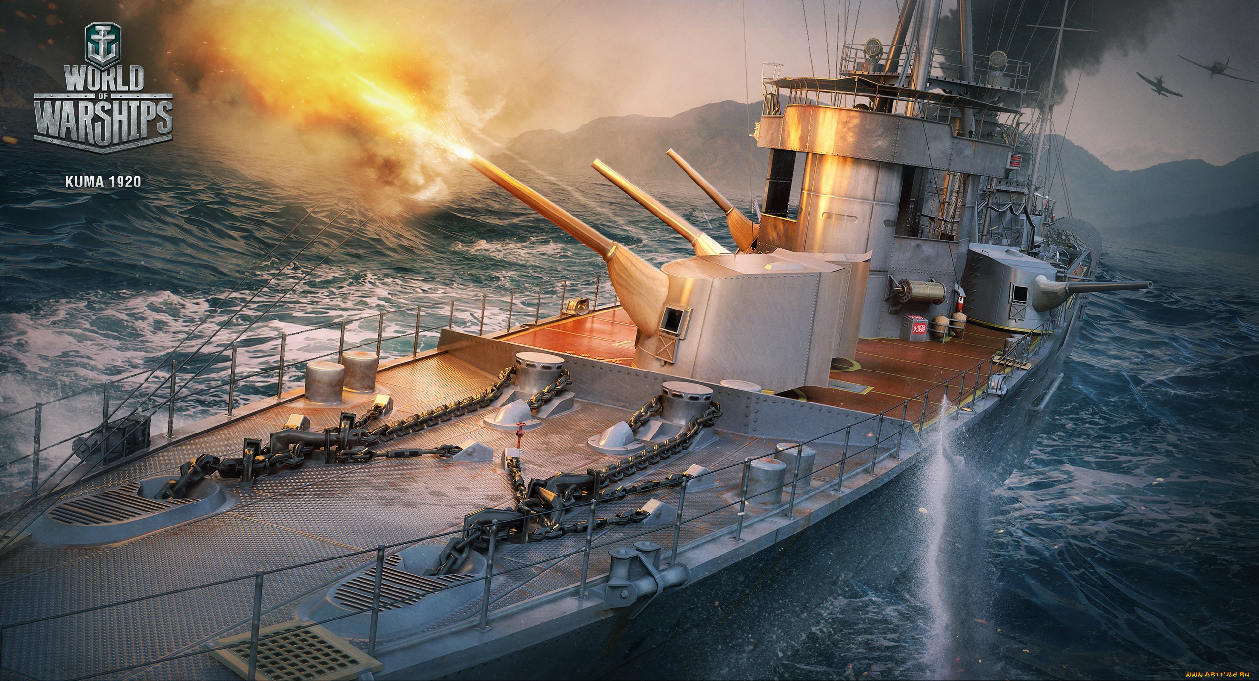 world, of, warships, видео, игры, корабль, море, волны