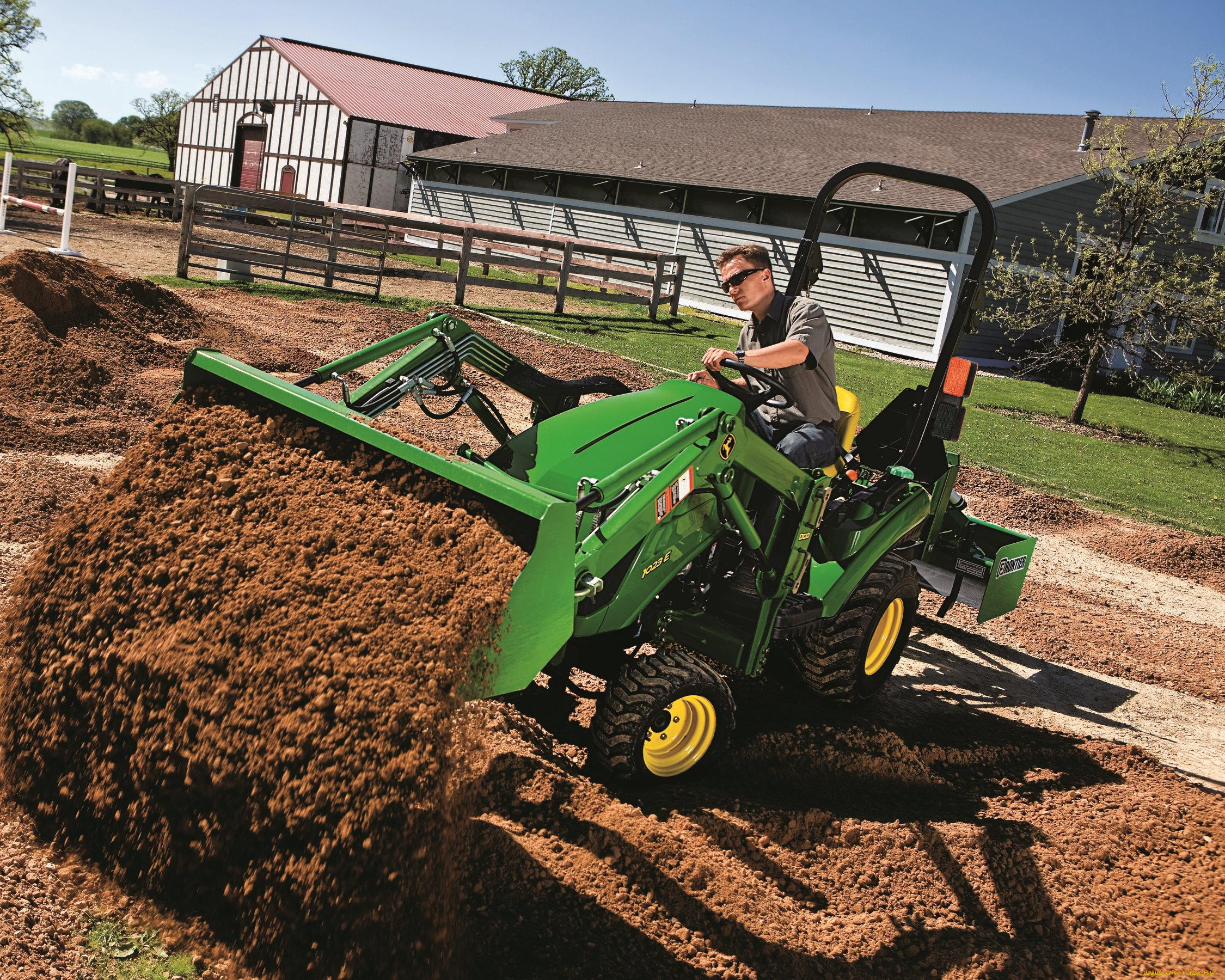 техника, фронтальные, погрузчики, john, deere