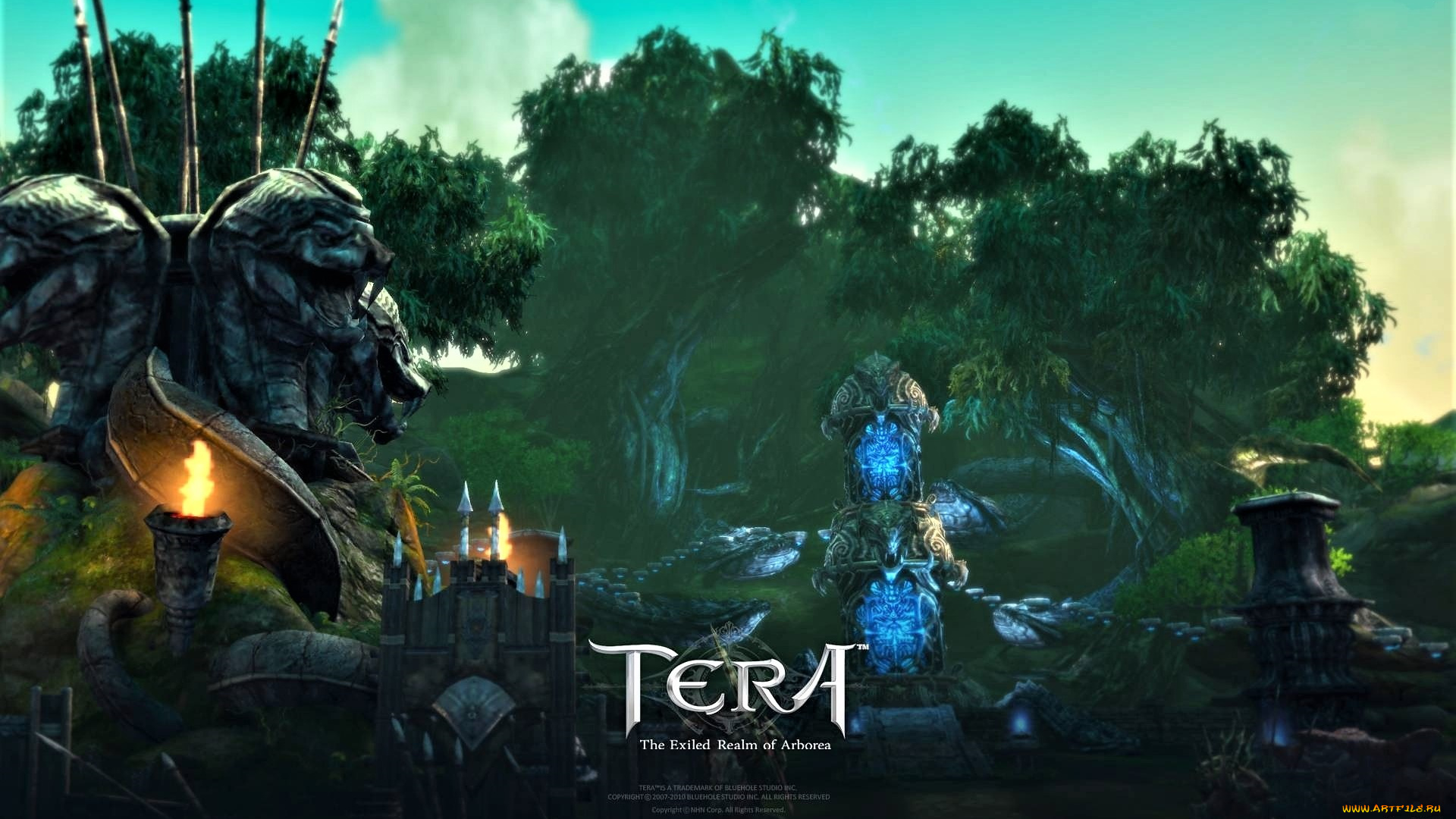 видео, игры, tera, , the, exiled, realm, of, arborea, деревья, архитектура