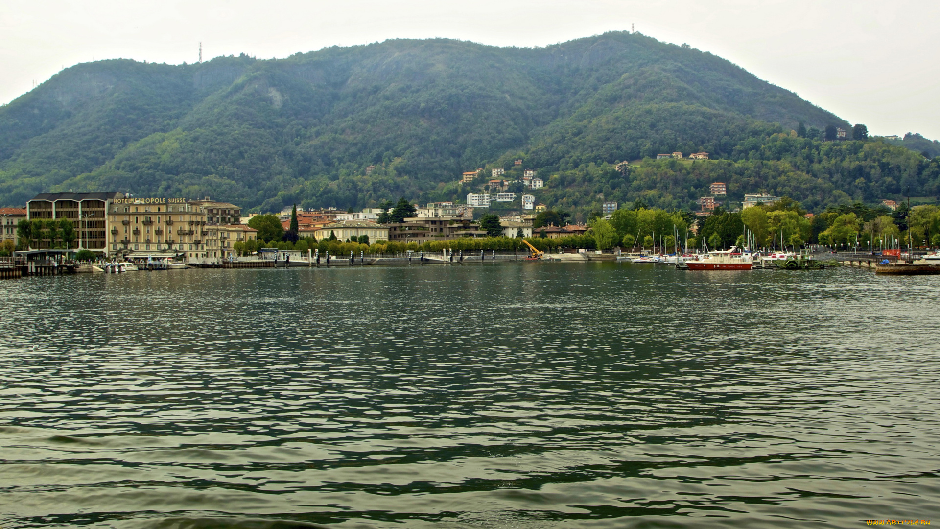 como, italy, города, -, пейзажи, дома, озеро, горы, набережная