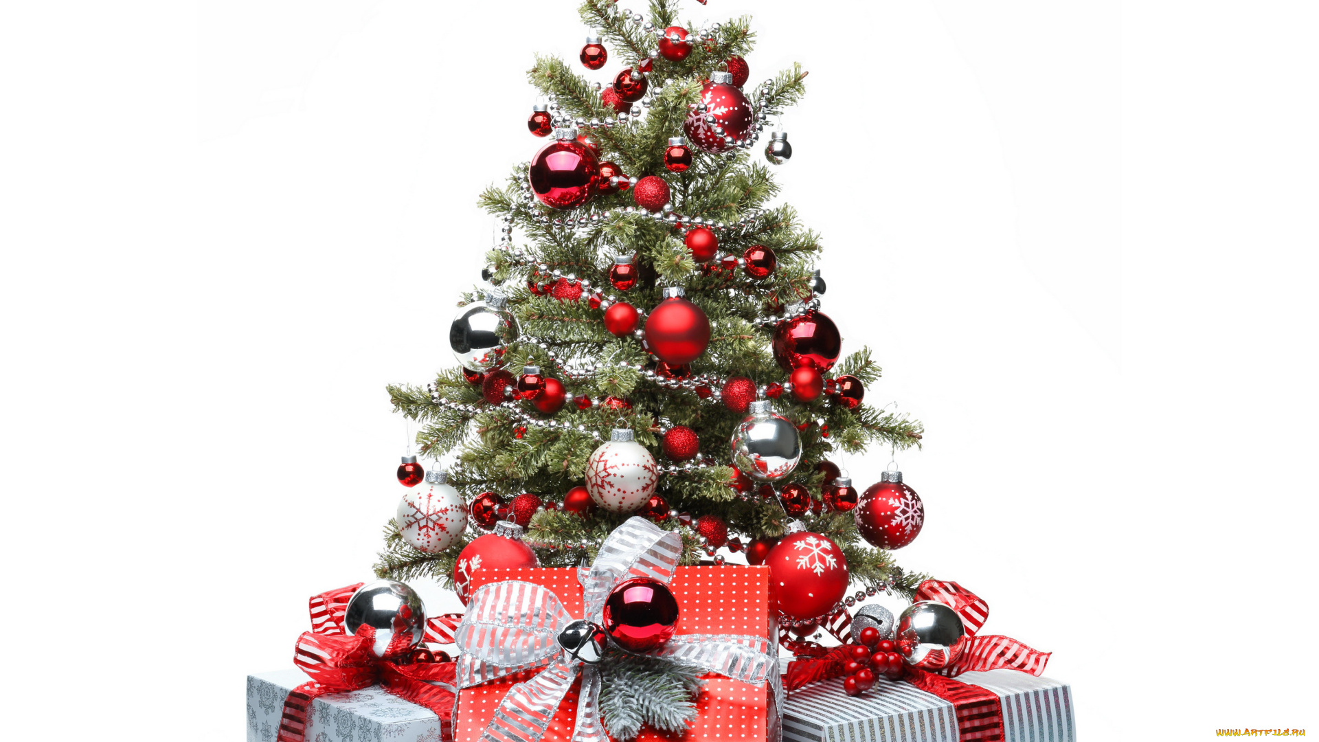 праздничные, Ёлки, елка, подарки, украшения