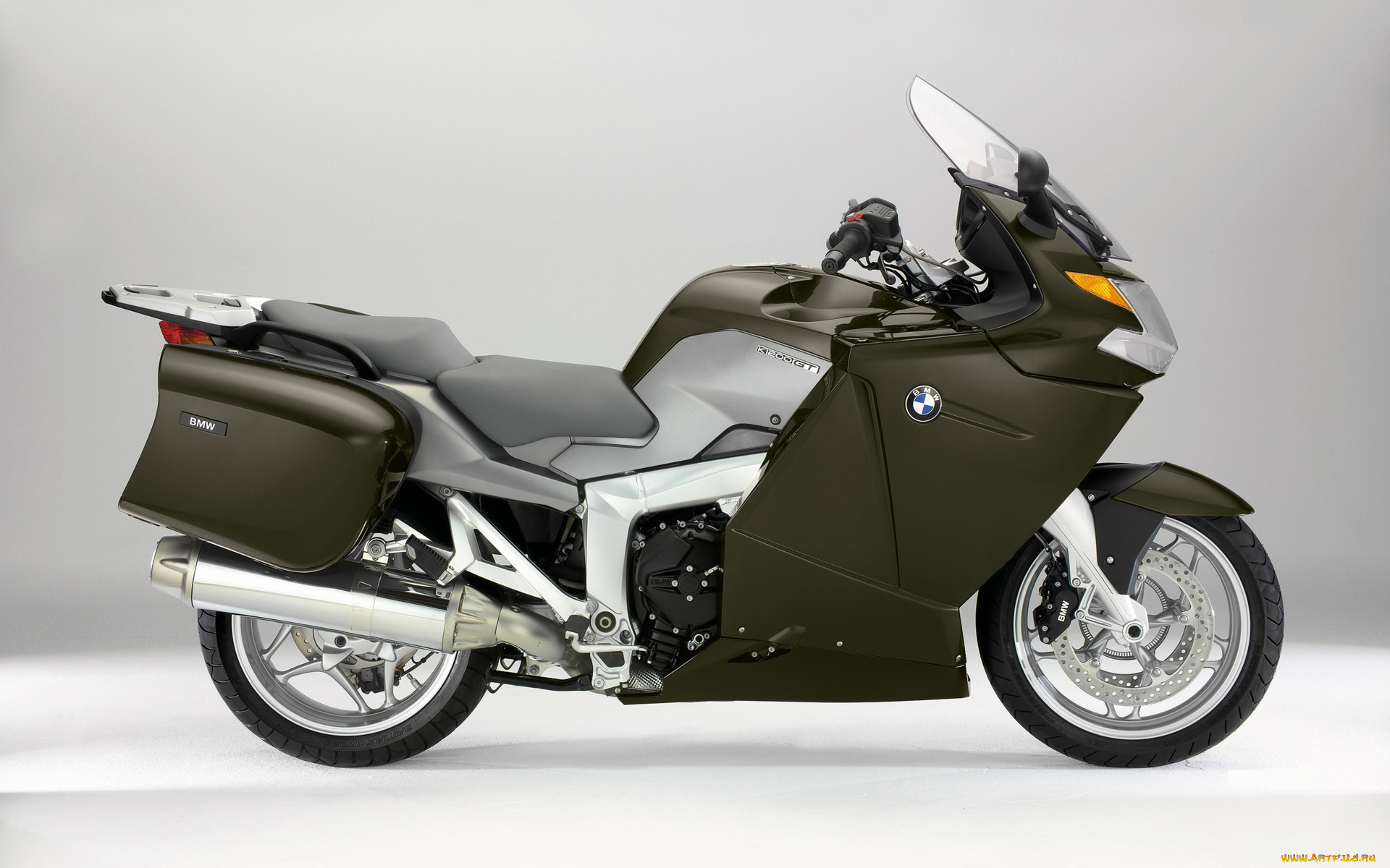 мотоциклы, bmw, темнозеленый, 2005, k-1200, gt
