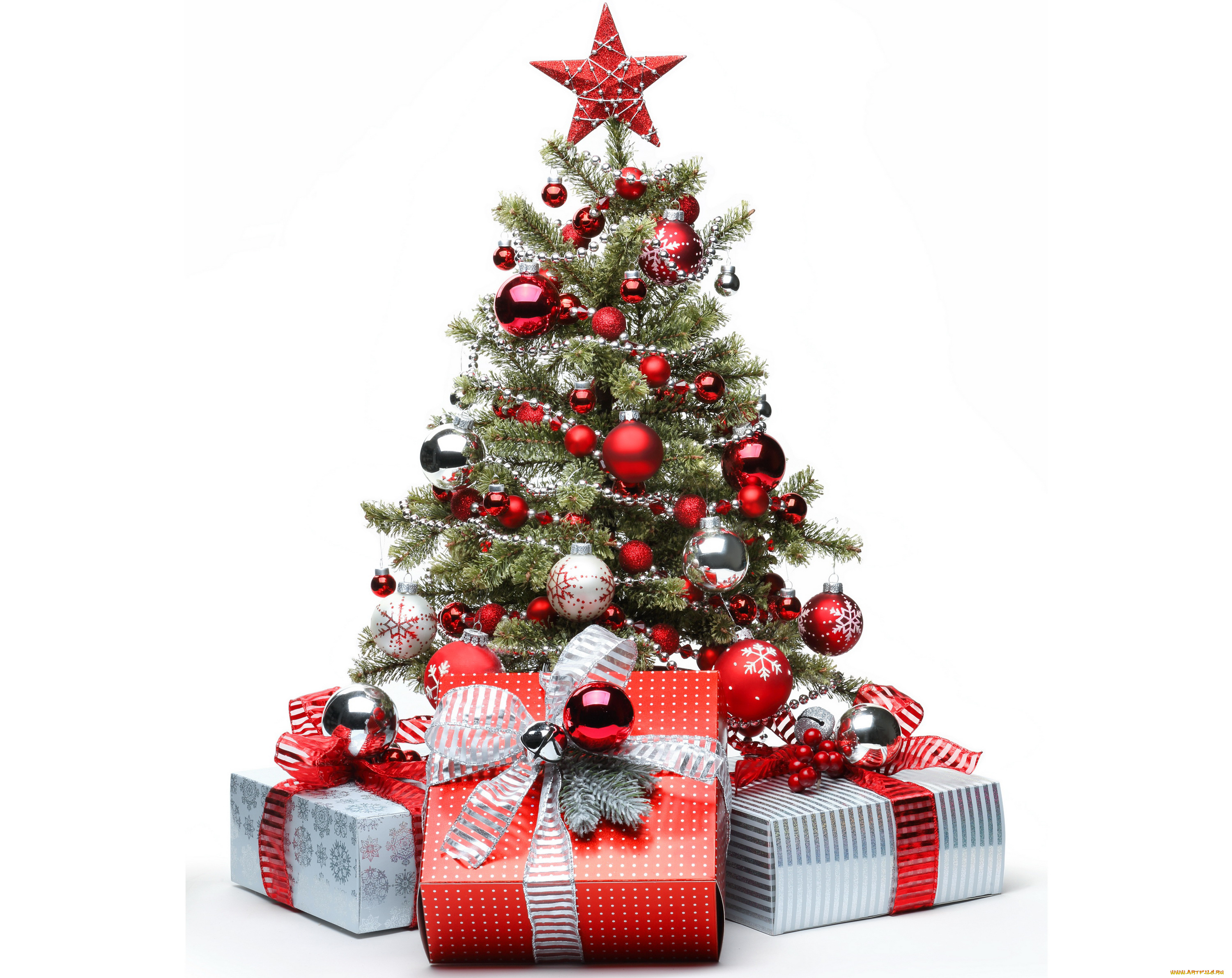 праздничные, Ёлки, елка, подарки, украшения