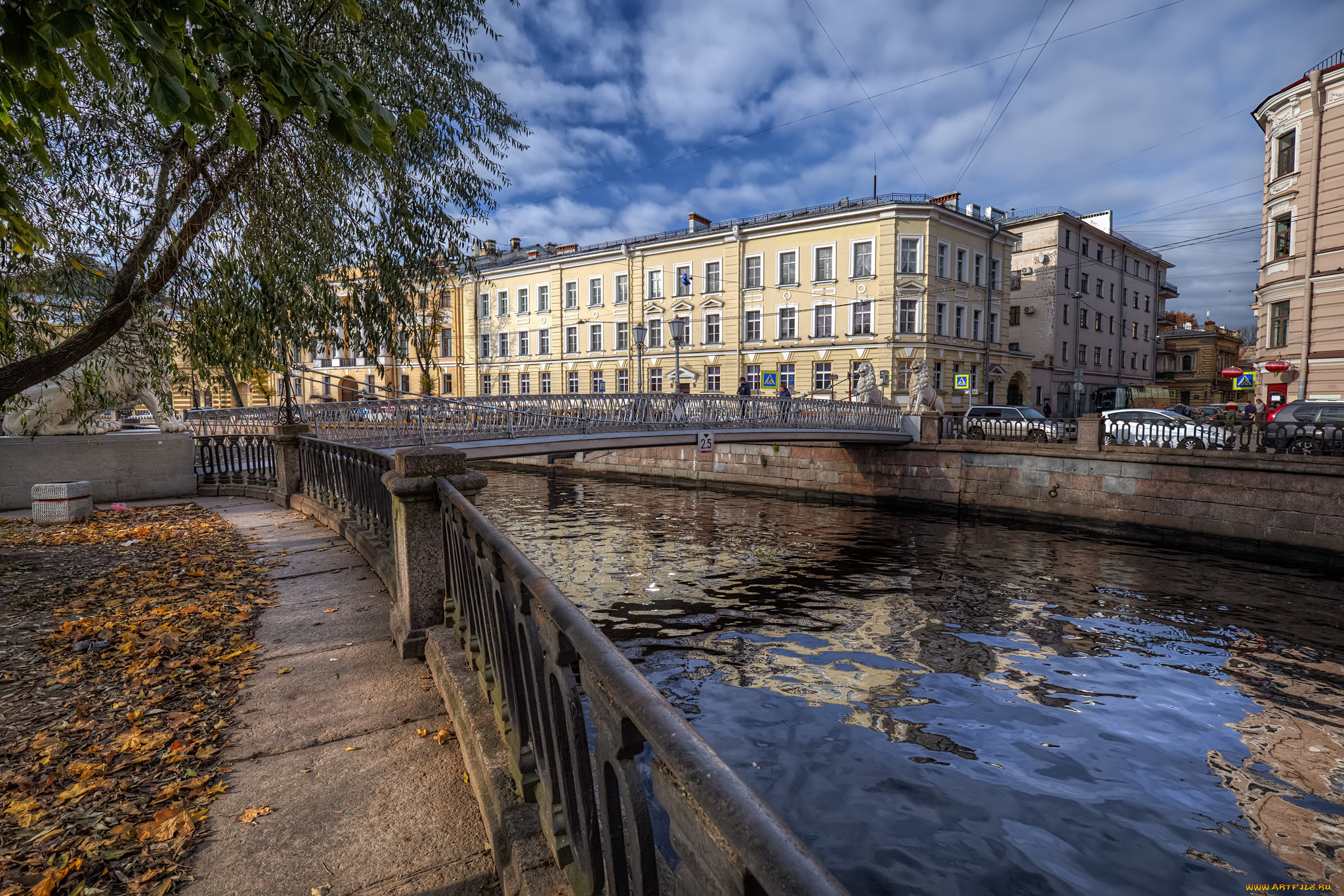 bridge, of, four, lions, города, санкт-петербург, , петергоф, , россия, мост, река