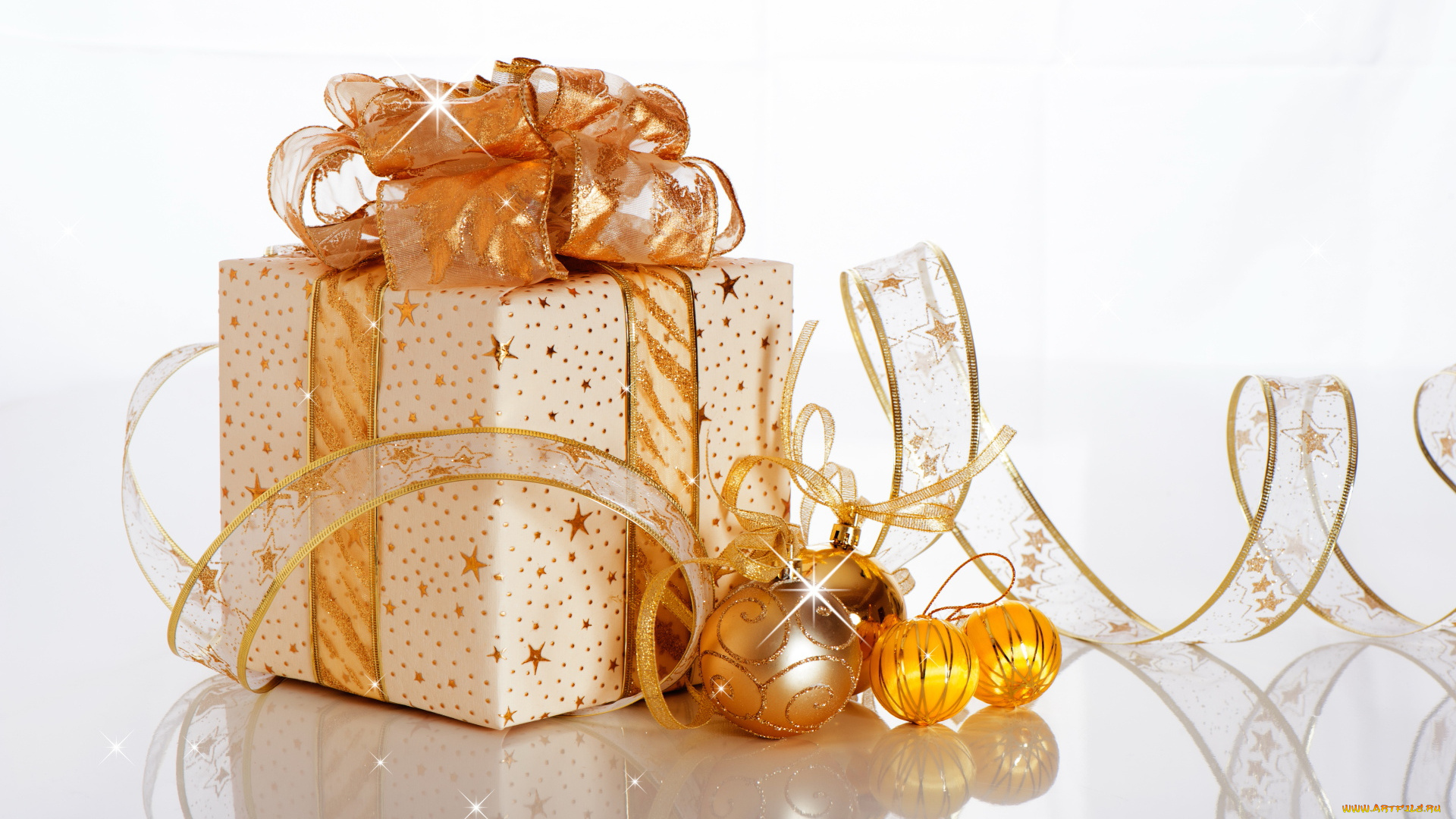 праздничные, подарки, и, коробочки, шарики, лента, коробка