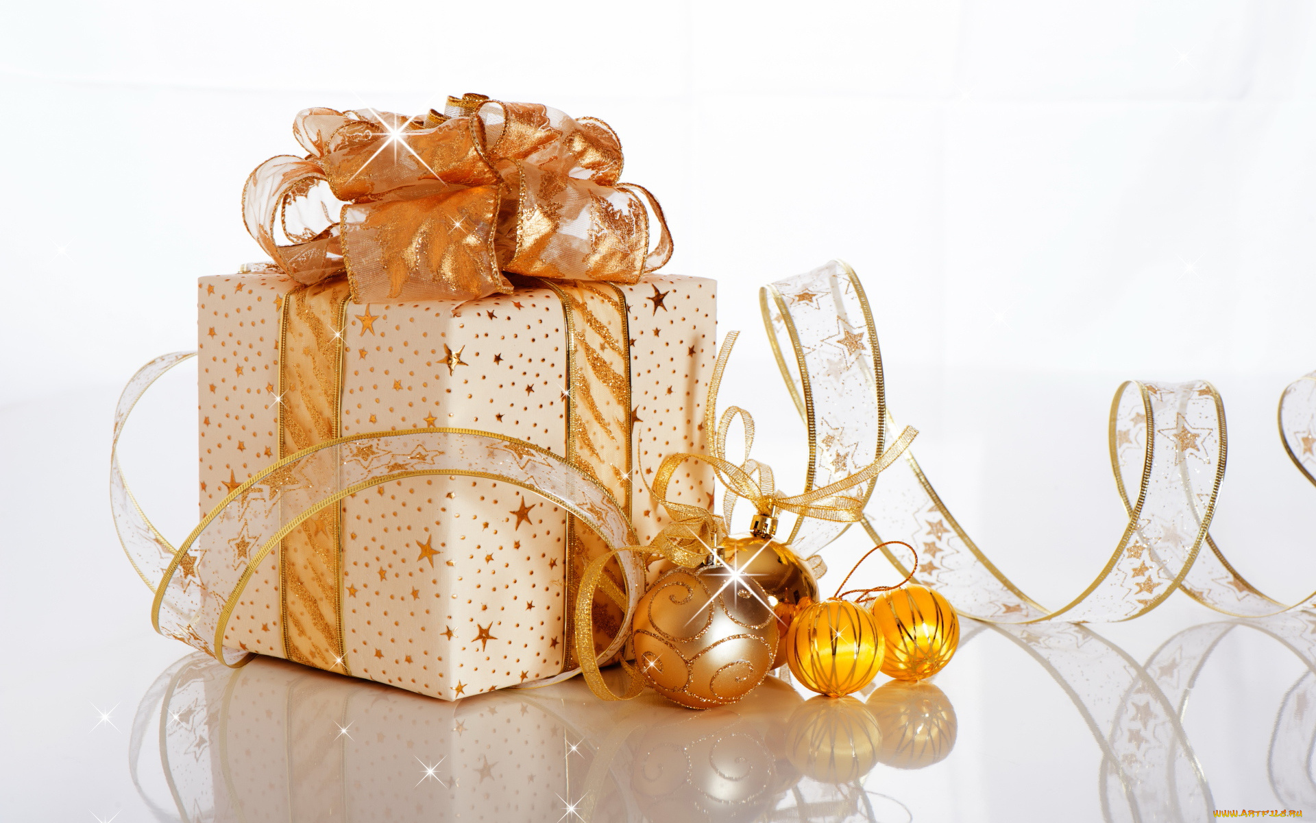 праздничные, подарки, и, коробочки, шарики, лента, коробка