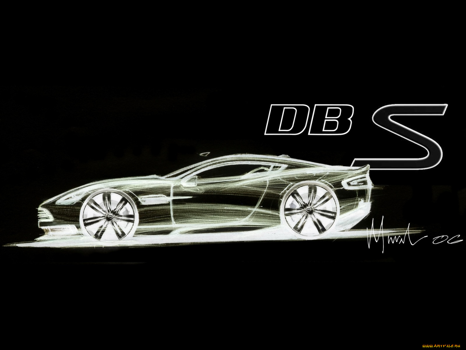 aston, martin, dbs, sketch, рисованные, авто, мото