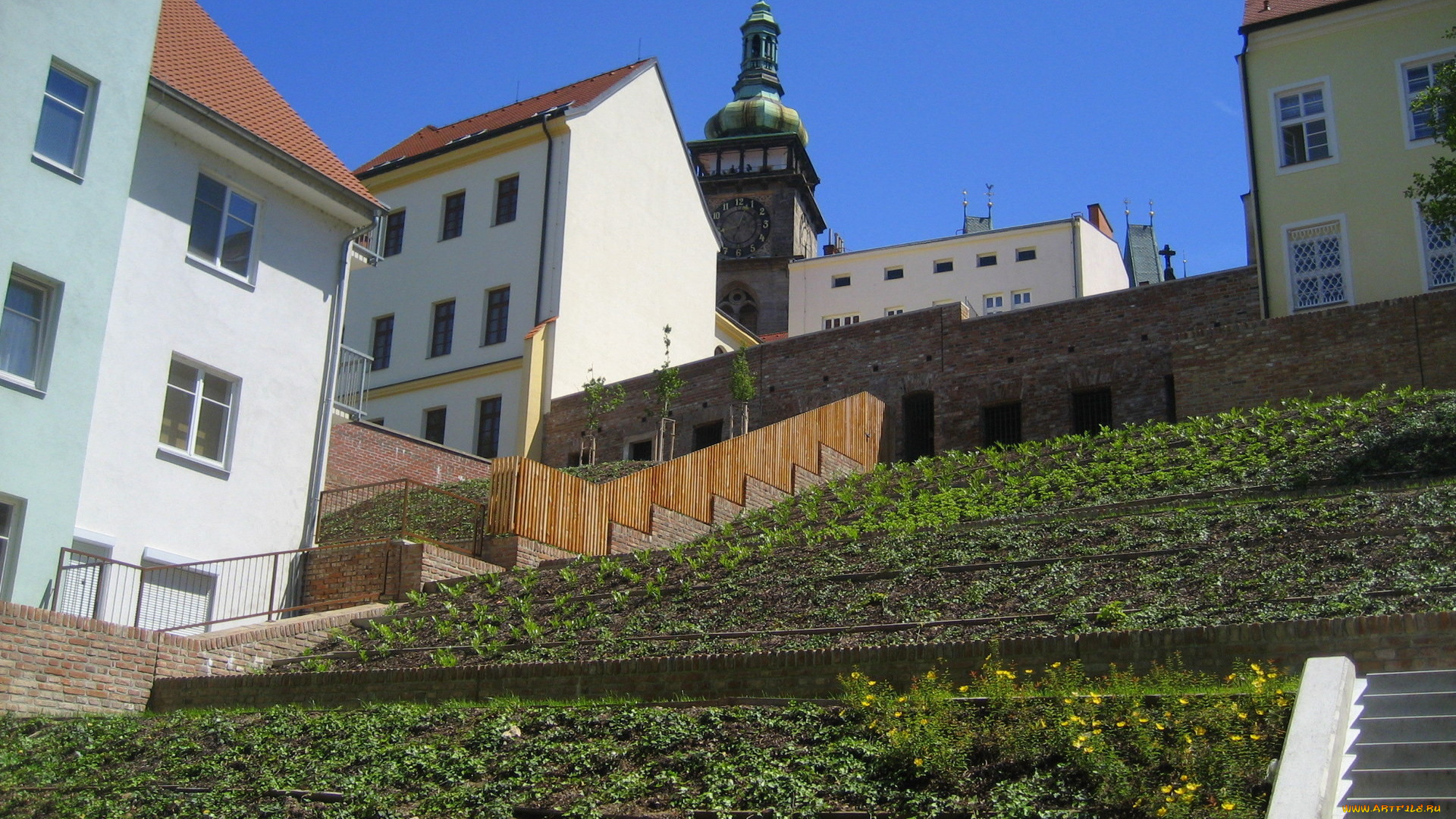 hradec, kralove, Чехия, города, улицы, площади, набережные, часы, башня, здания