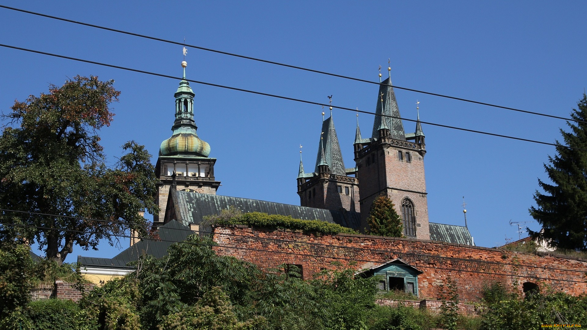 hradec, kralove, города, здания, дома, башни, старина