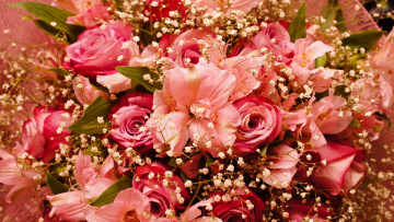 Картинка цветы букеты композиции розы букет лилии