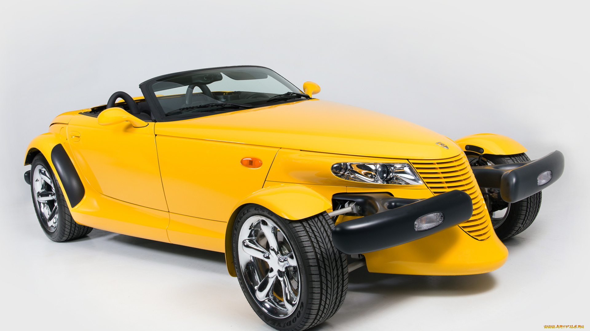 автомобили, plymouth, prowler, 1997, желтый