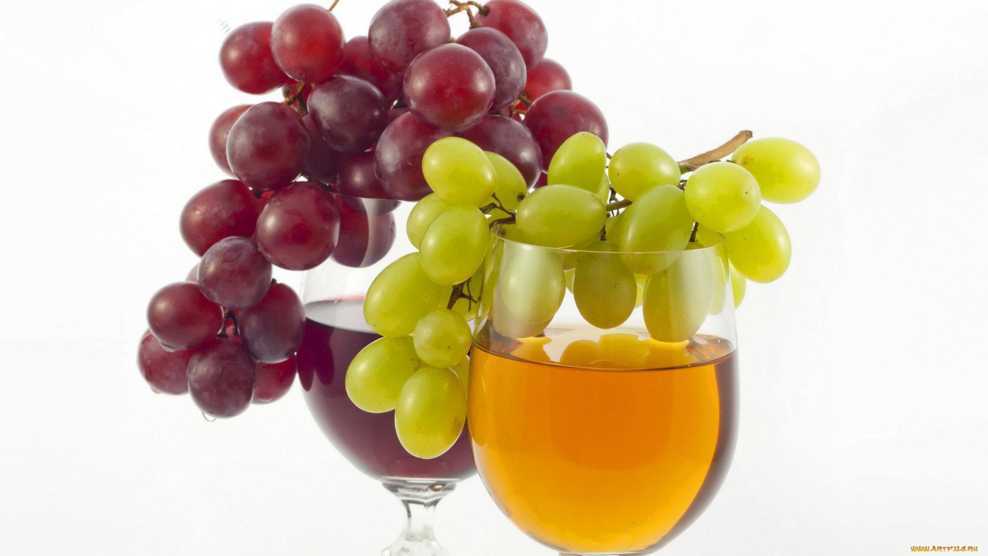 еда, виноград, вино, бокалы