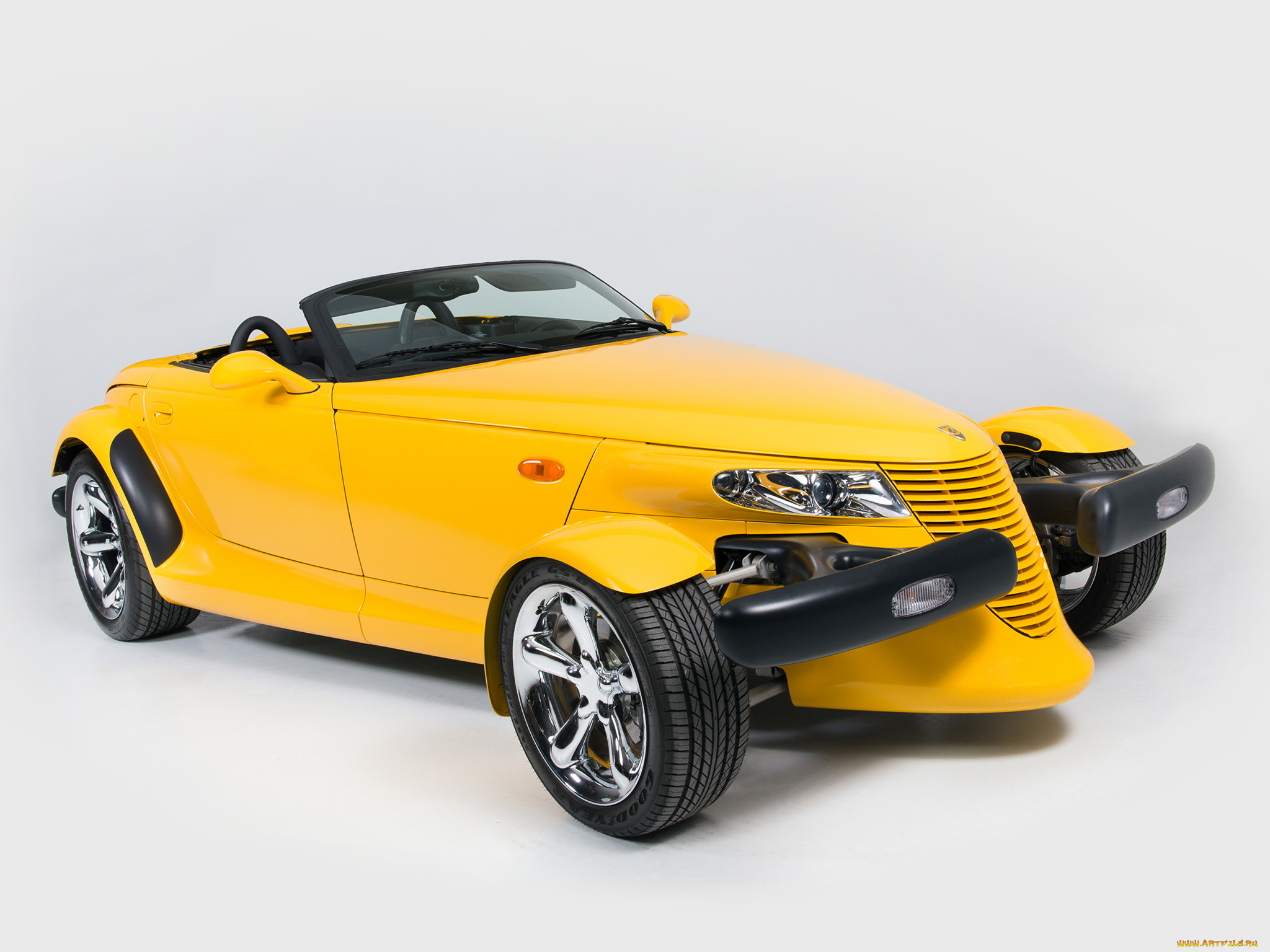 автомобили, plymouth, prowler, 1997, желтый