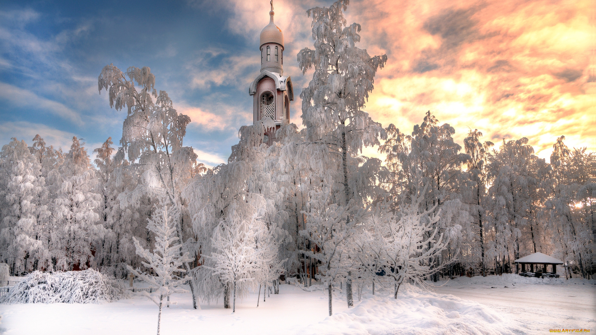 города, -, православные, церкви, , монастыри, зима, снег, деревья, облака