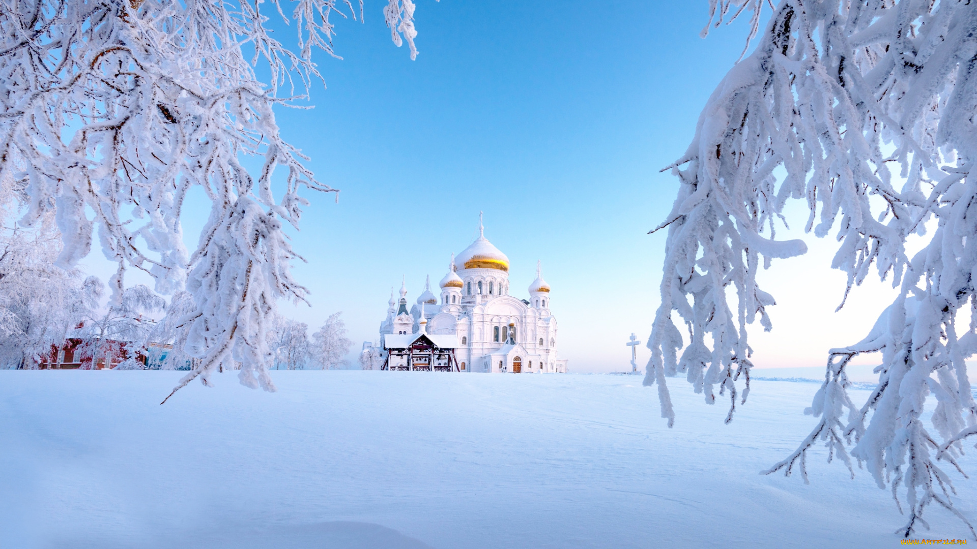 города, -, православные, церкви, , монастыри, зима, снег, ветки