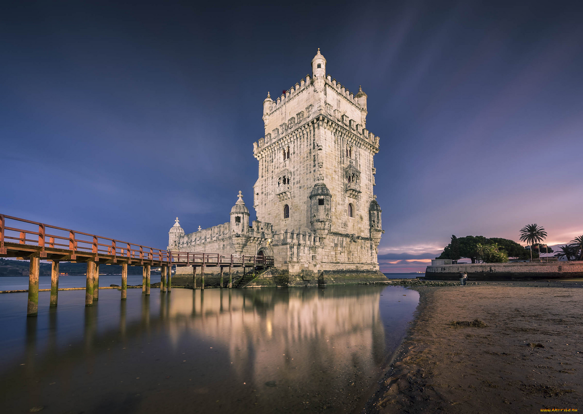 twilight, in, lisbon, города, лиссабон, , португалия, простор