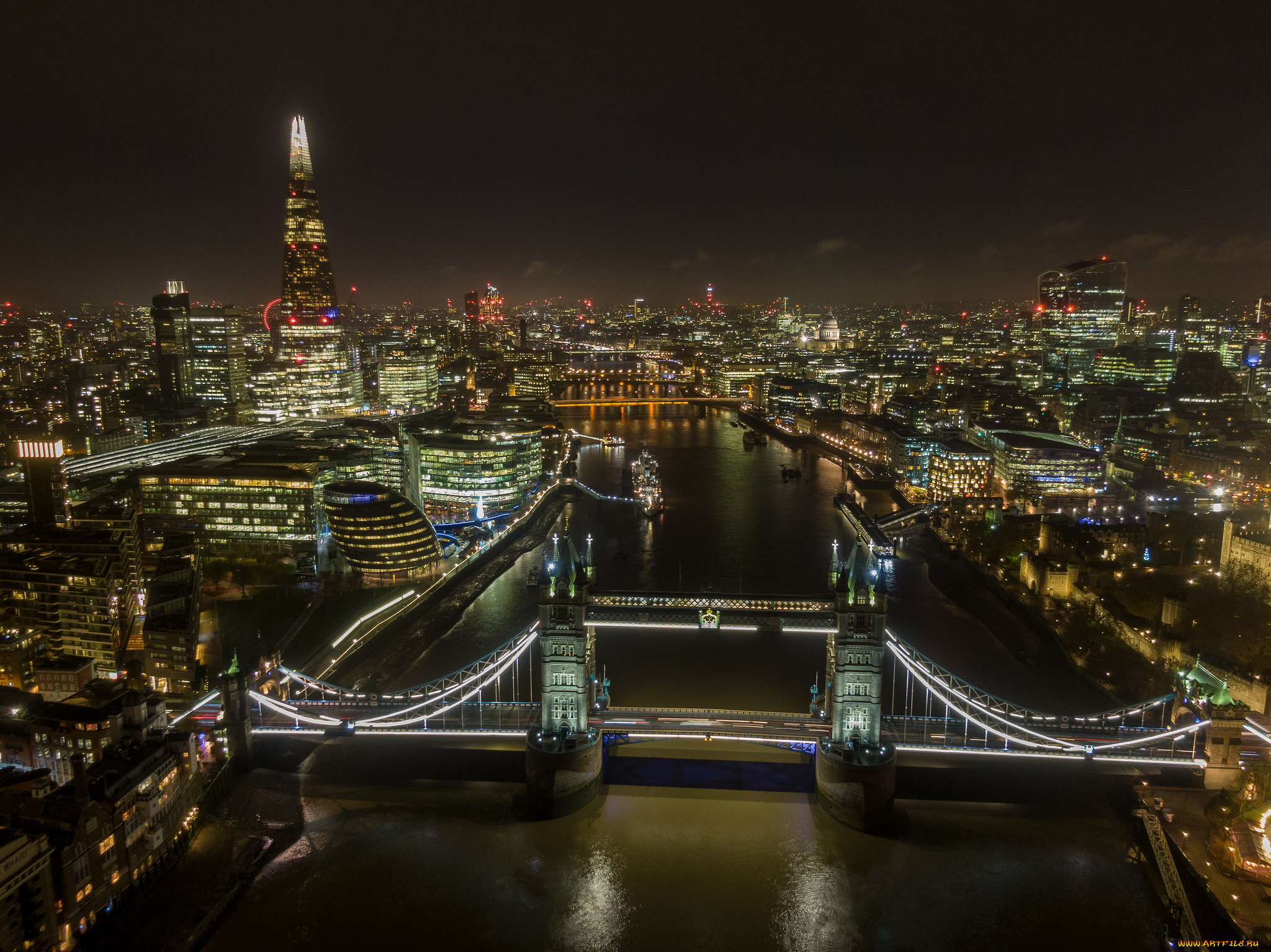 tower, bridge, города, лондон, , великобритания, простор