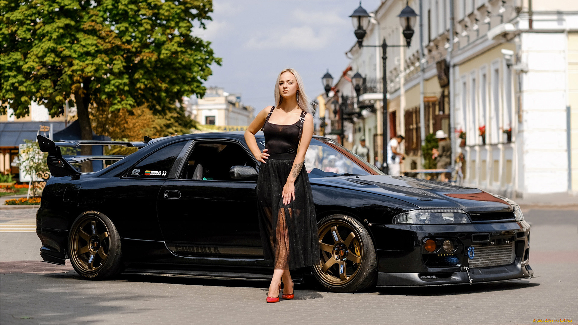 автомобили, -авто, с, девушками, nissan, skyline, r33, диана, бузук