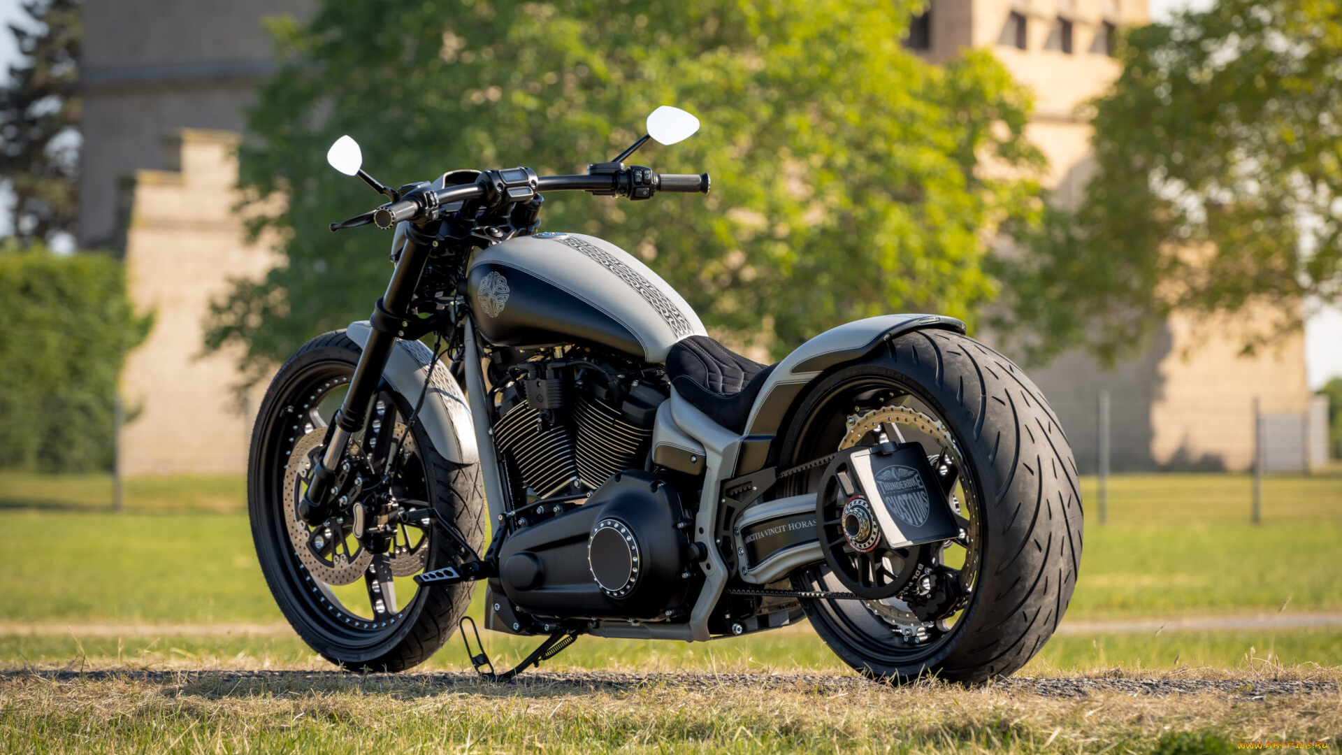 мотоциклы, harley-davidson, softail, breakout, 117, customized, viking, punch, tuning, bikes