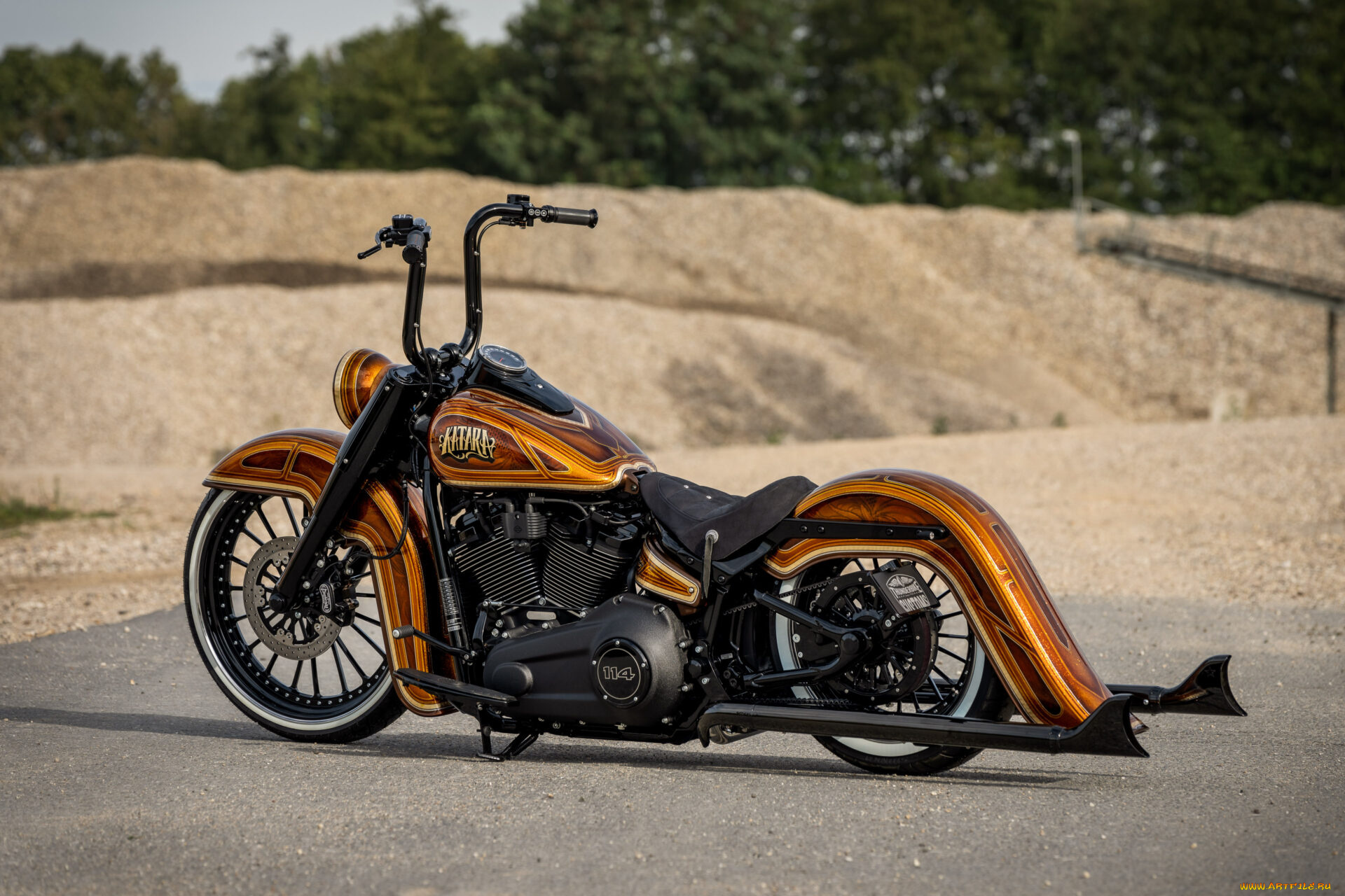 мотоциклы, harley-davidson, softail, heritage, customized, katara, tuning, bikes